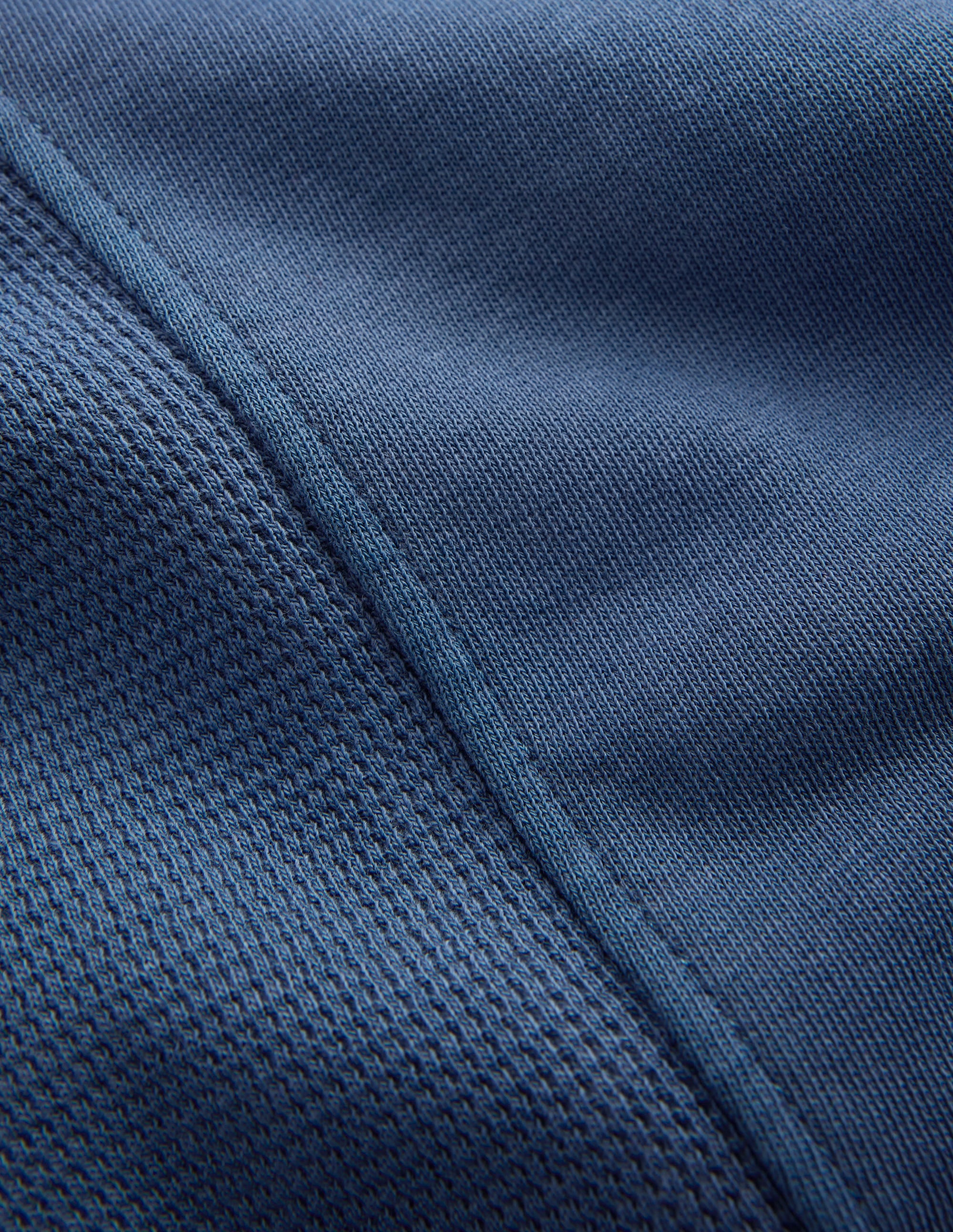 Garment Dye Waffle Mix Sweater-Denim Blue - Image 3