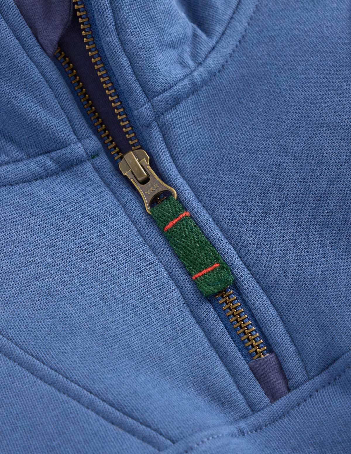 Half-zip Sweatshirt-Denim Blue-3