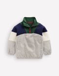 Half-zip Sweatshirt-Grey Marl Colourblock
