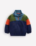Half-zip Sweatshirt-Brunswick Green Colourblock