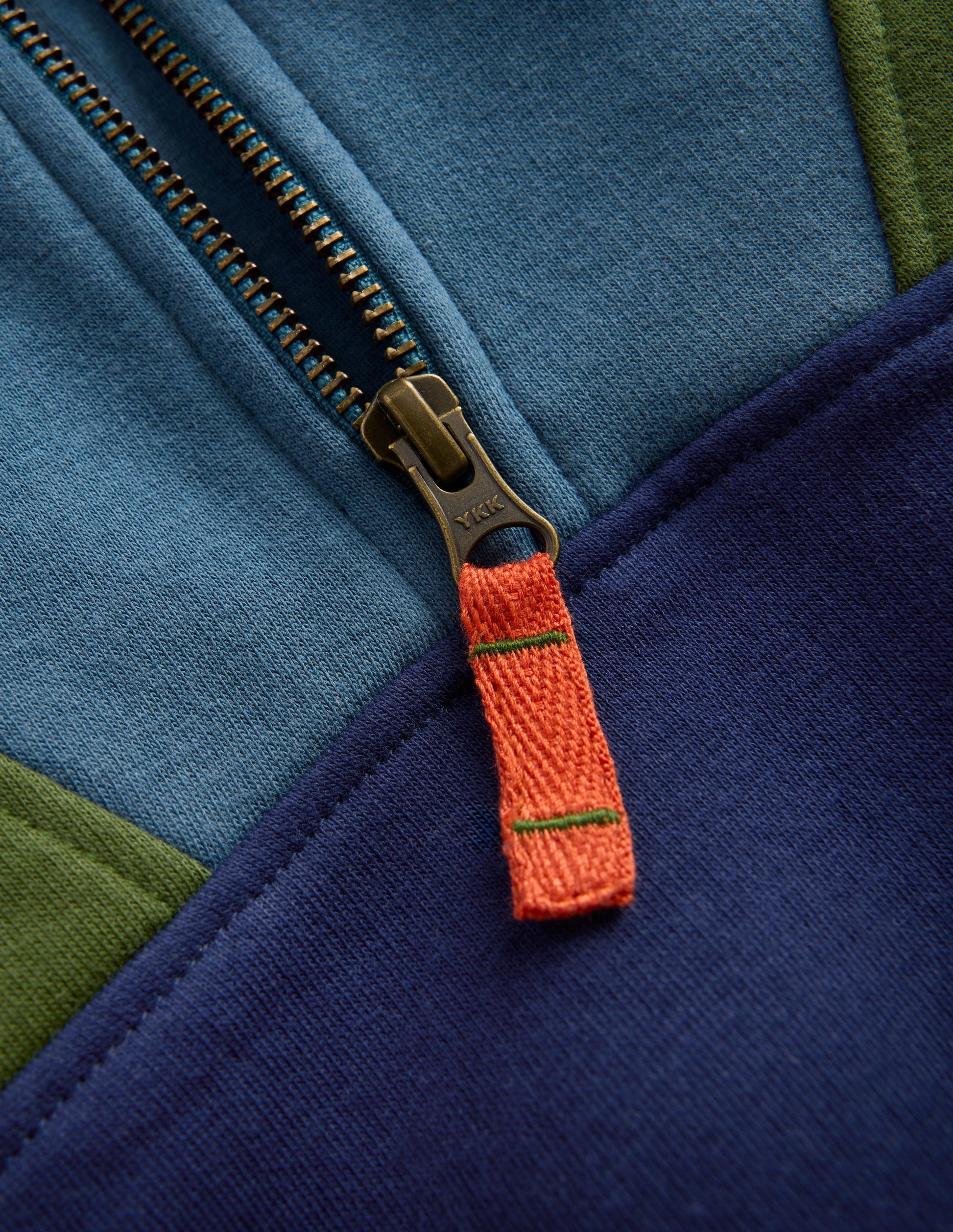 Half-zip Sweatshirt-Brunswick Green Colourblock-3