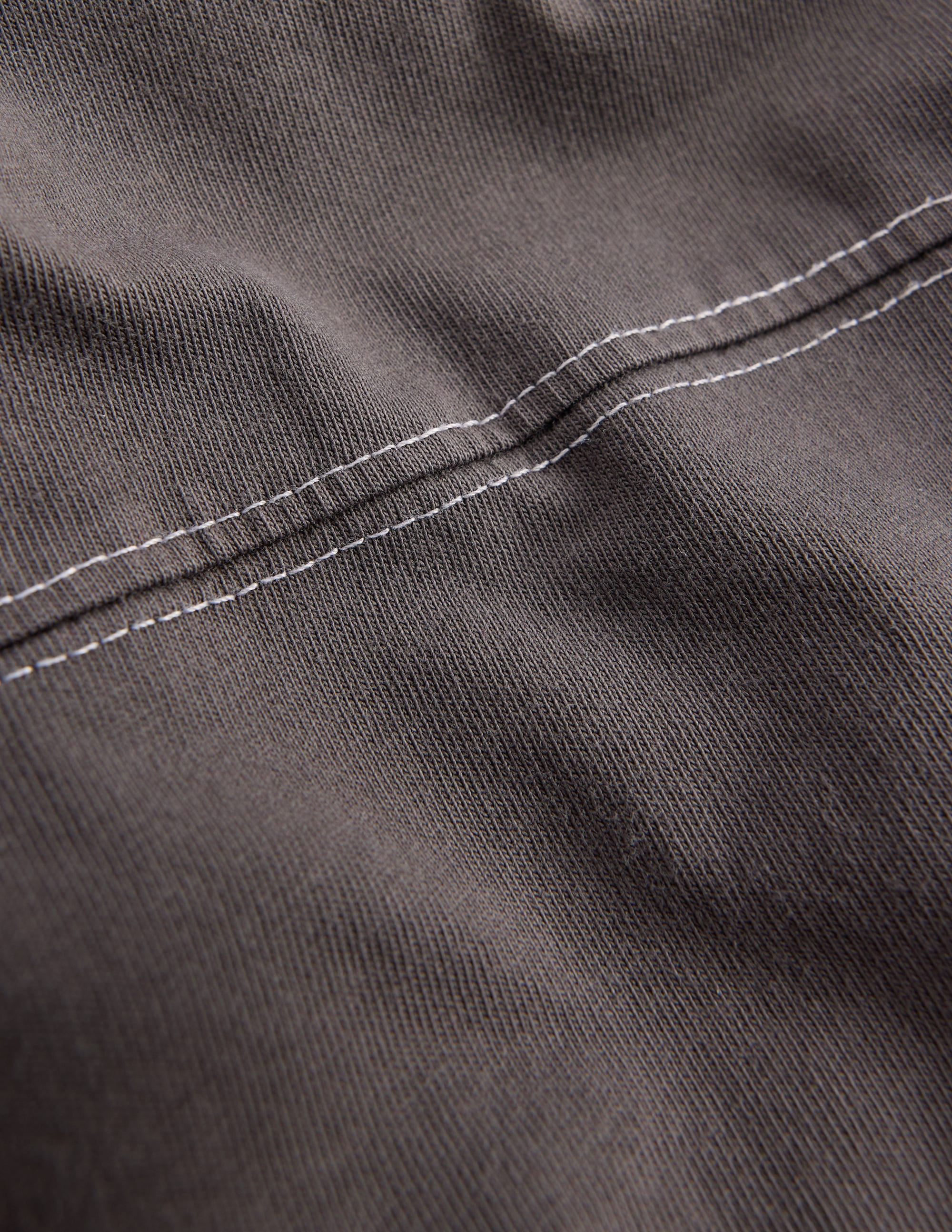 Relaxed Seam Detail T-shirt-Warm Brown - Image 3