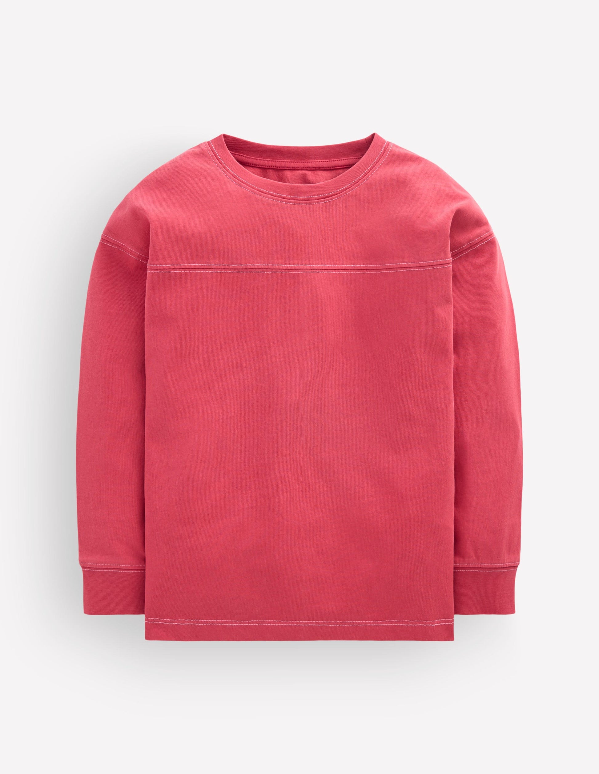 Relaxed Seam Detail T-shirt-Winter Blush-1