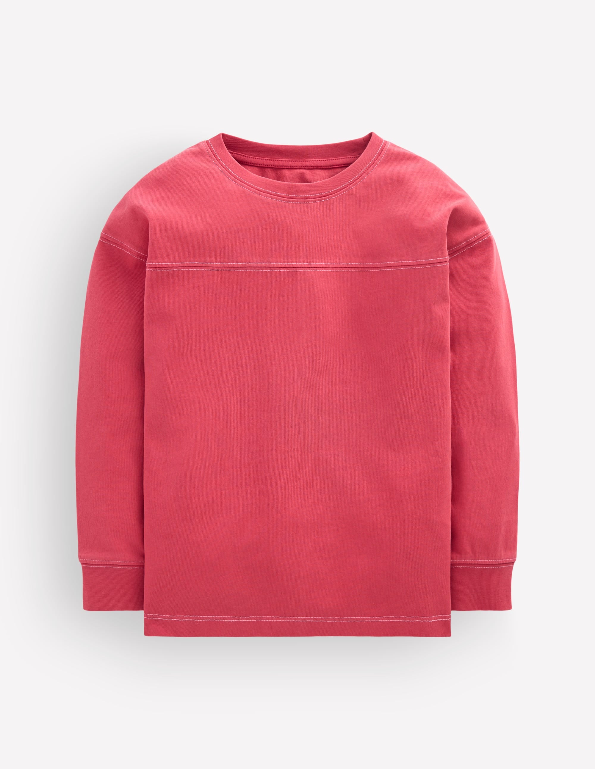 Relaxed Seam Detail T-shirt-Winter Blush - Image 1