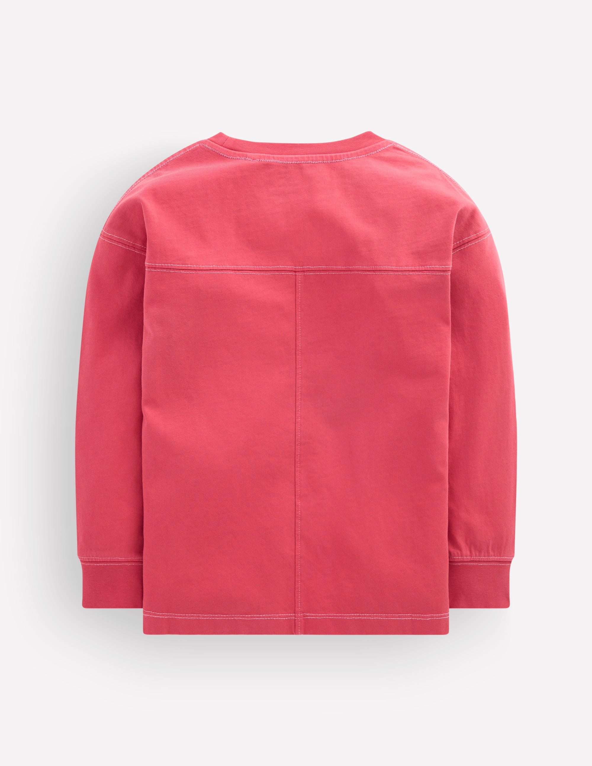 Relaxed Seam Detail T-shirt-Winter Blush - Image 2