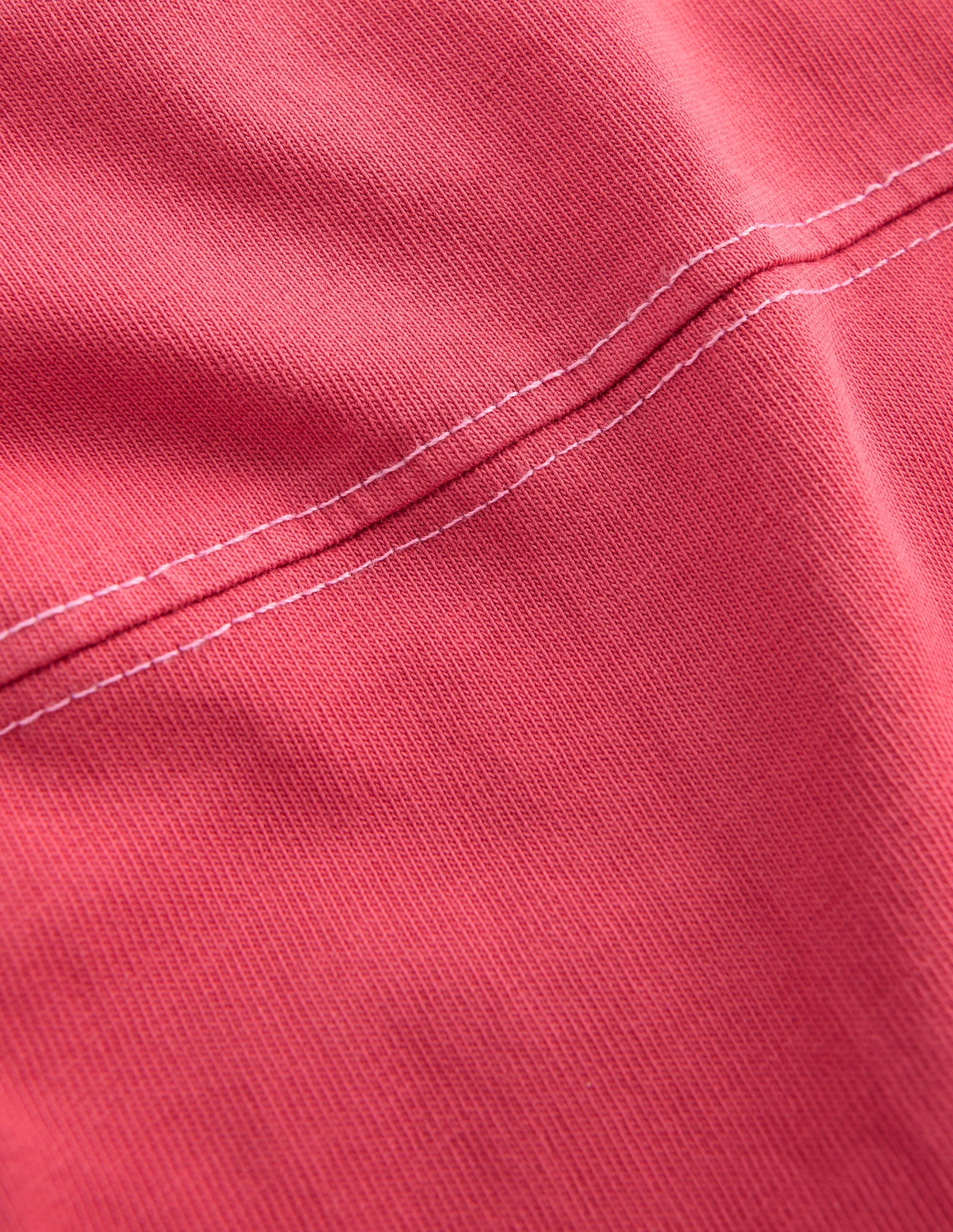 Relaxed Seam Detail T-shirt-Winter Blush-3