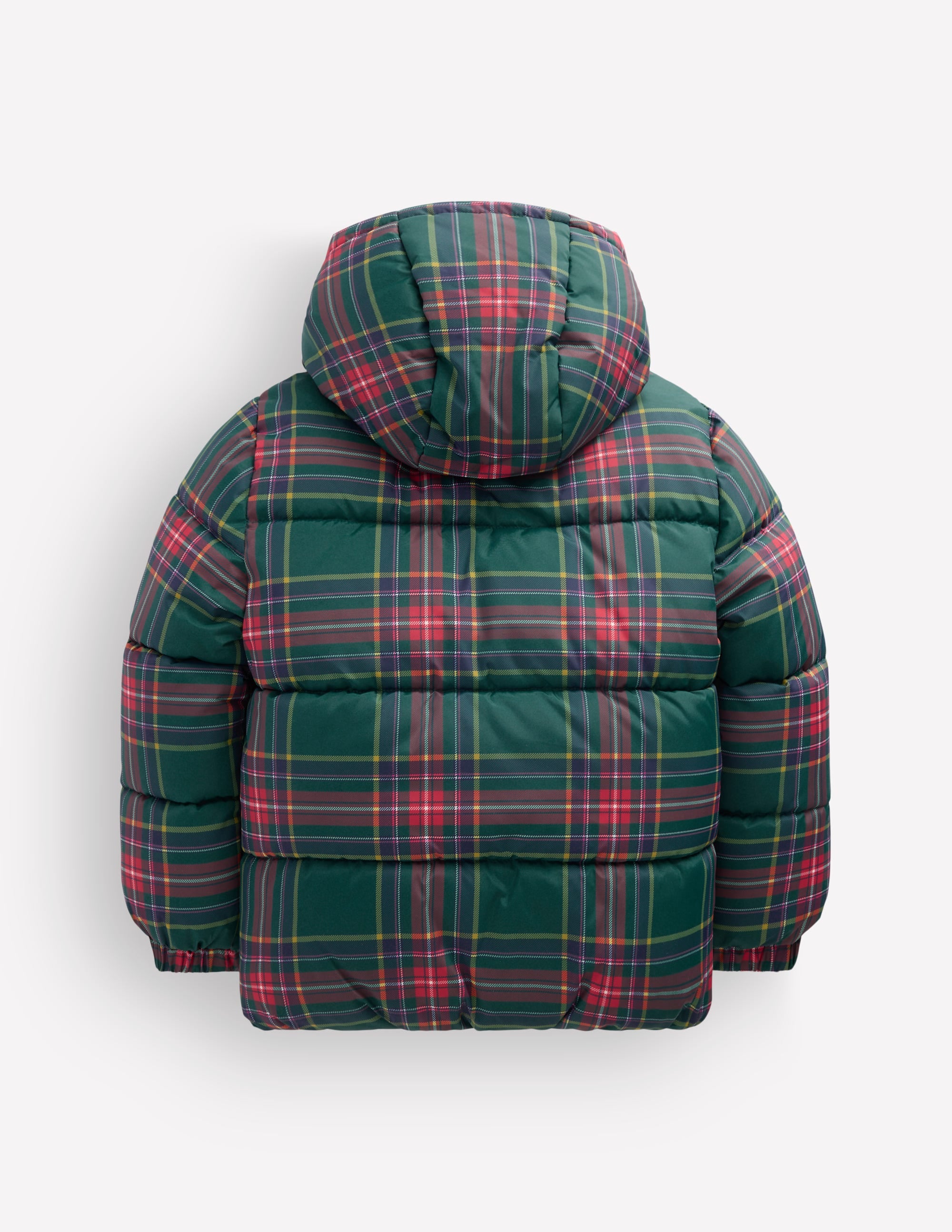 Fun Padded Coat-Green Check - Image 7