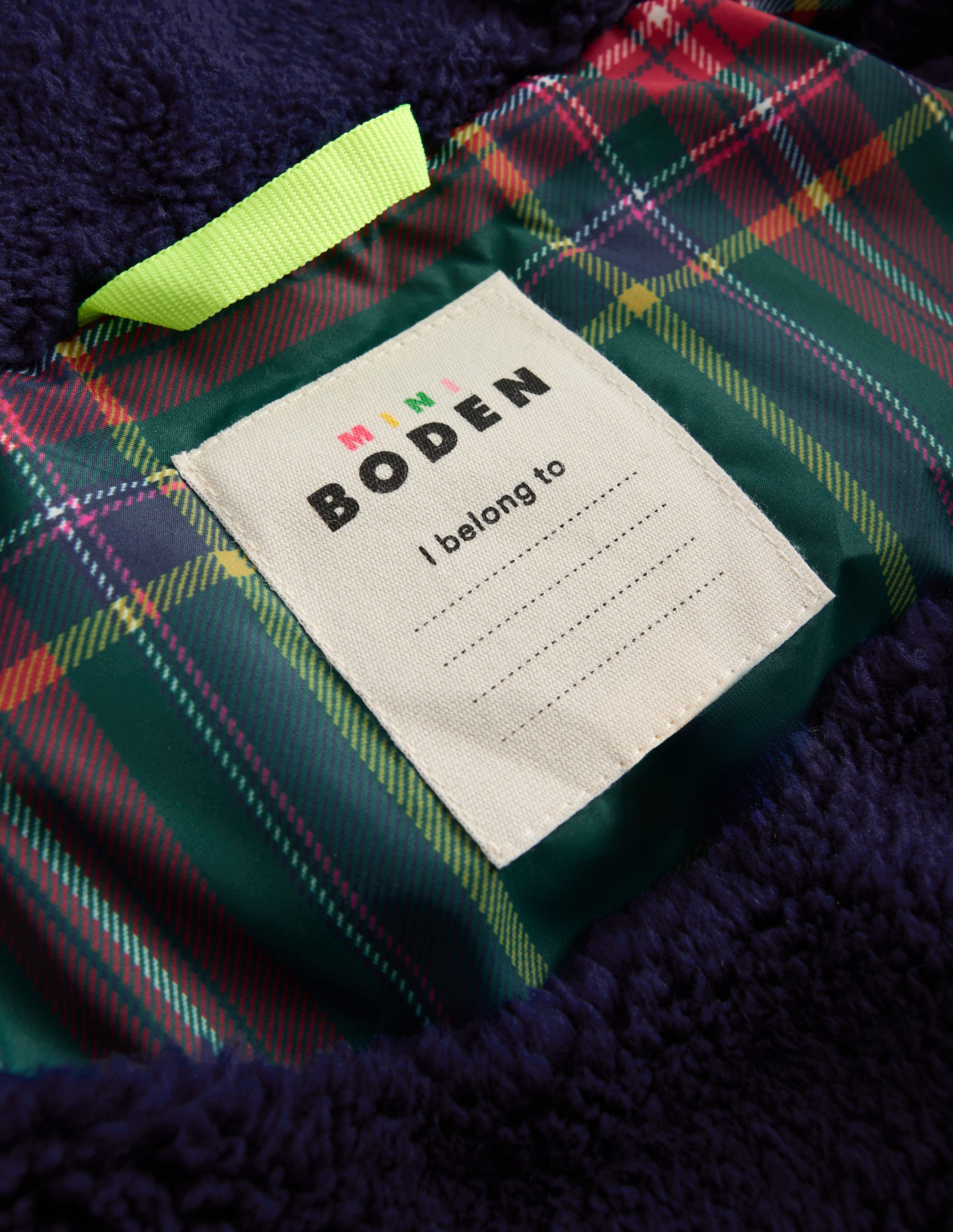 Fun Padded Coat-Green Check - Image 9