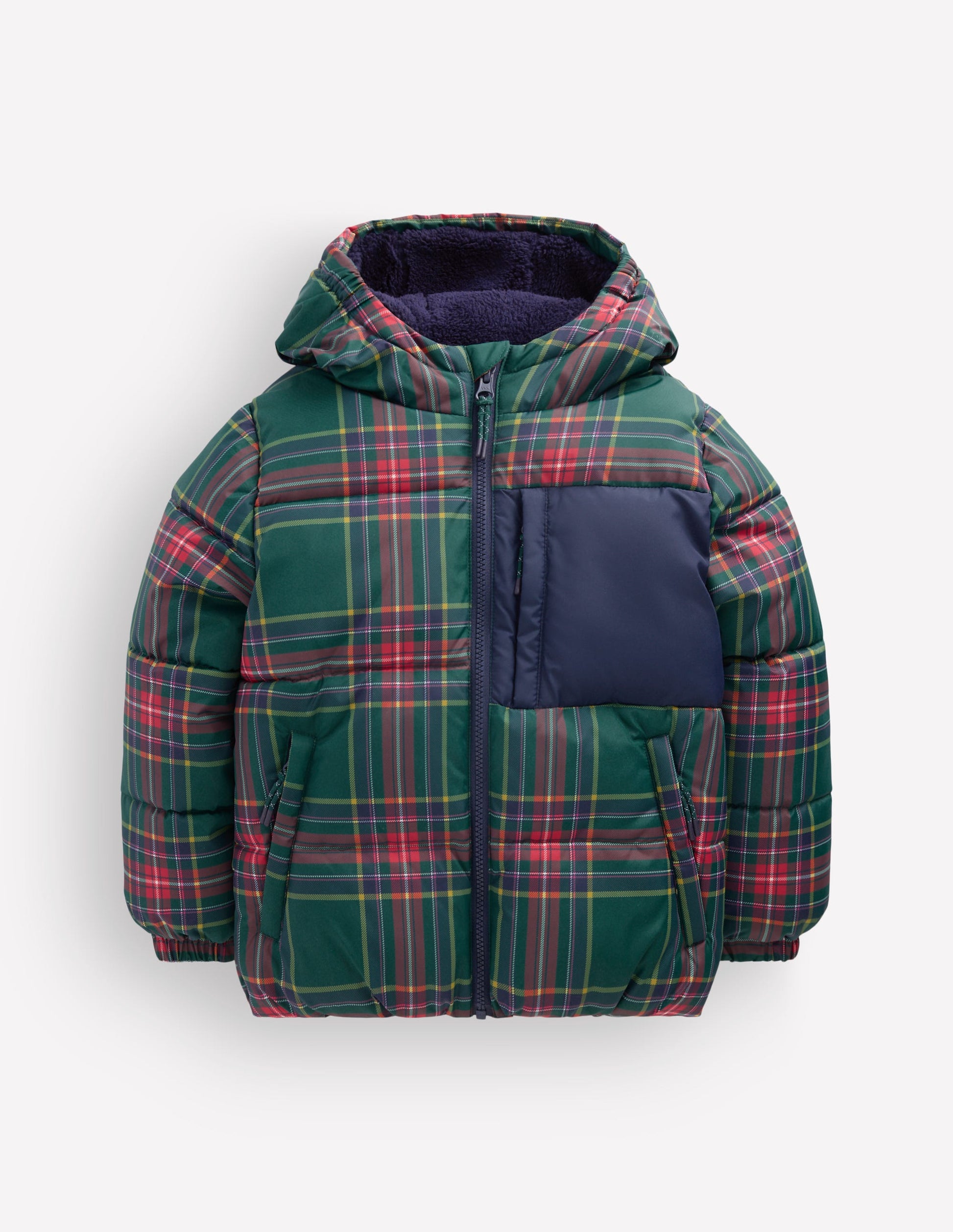 Fun Padded Coat-Green Check-6