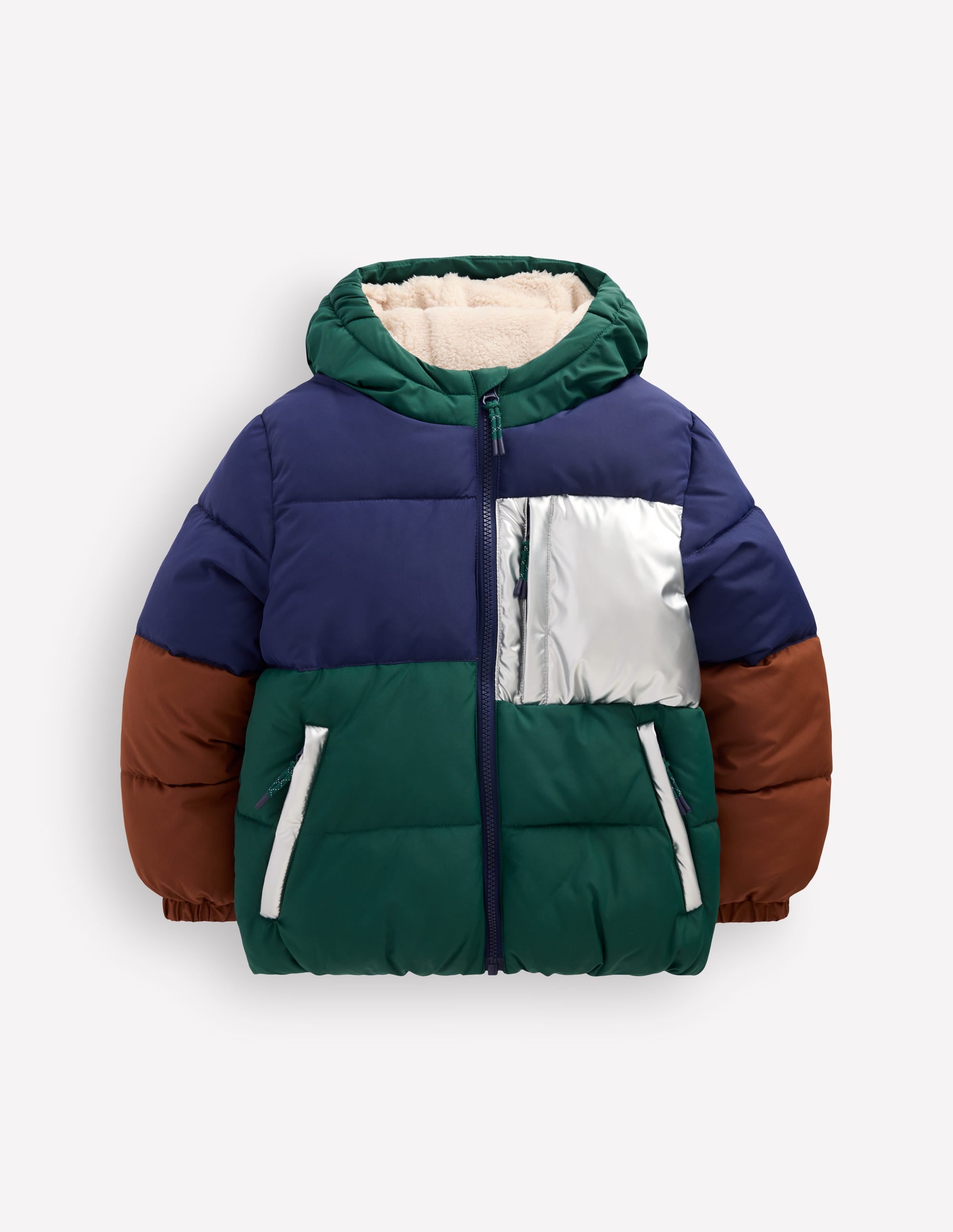 Fun Padded Coat-Sea Moss/ Tortoise Shell - Image 5