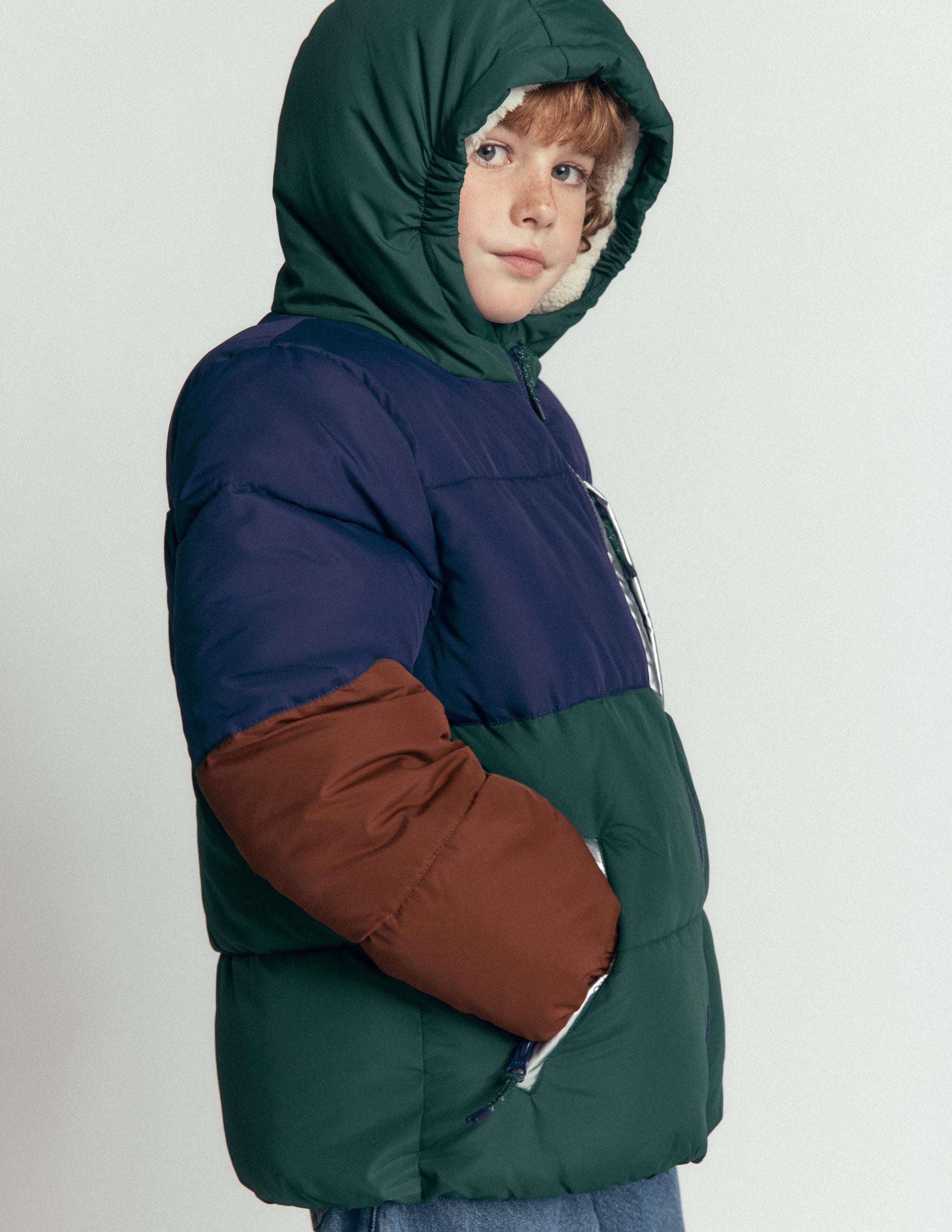 Fun Padded Coat-Sea Moss/ Tortoise Shell-3