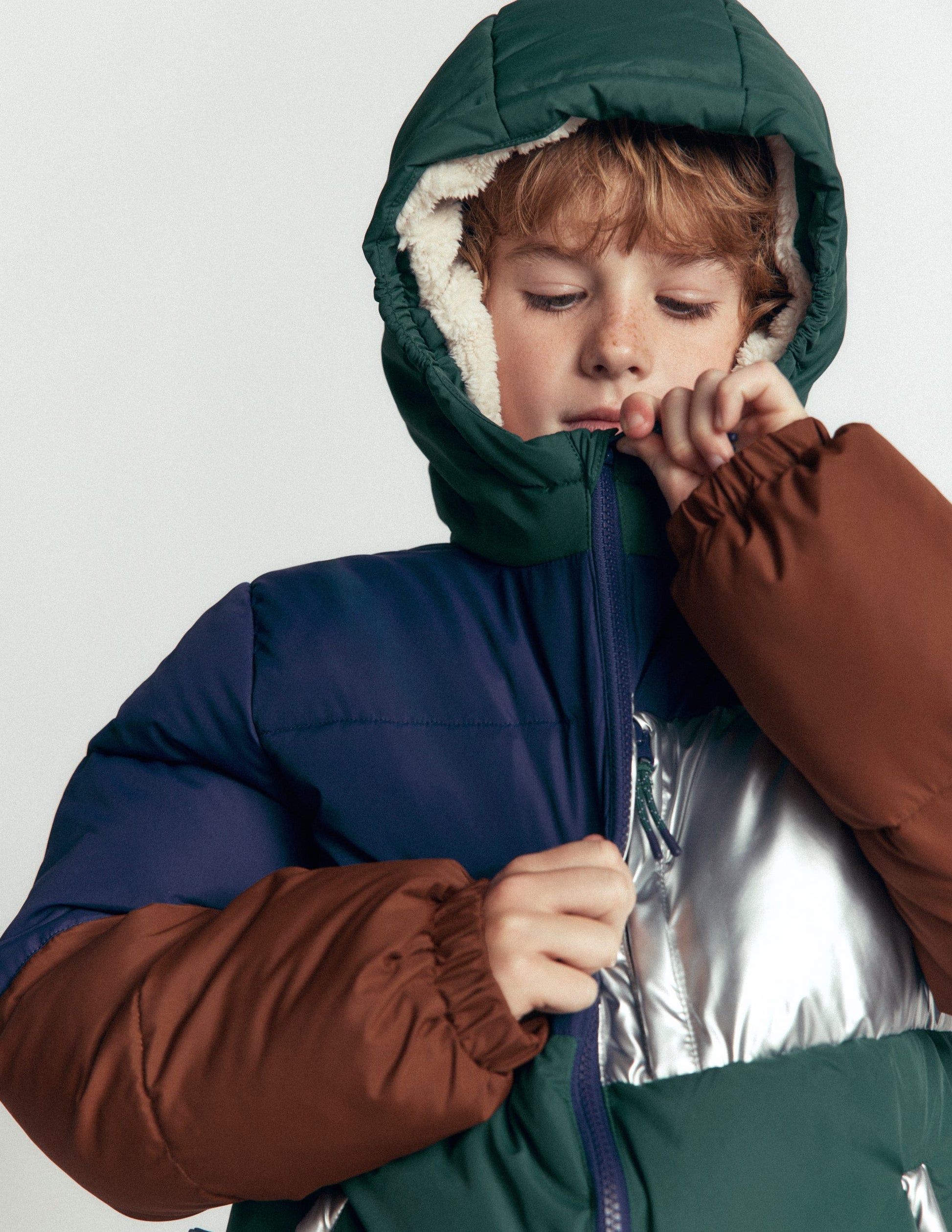 Fun Padded Coat-Sea Moss/ Tortoise Shell-4
