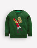 Applique sweatshirt-Green Nutcracker Marching Band