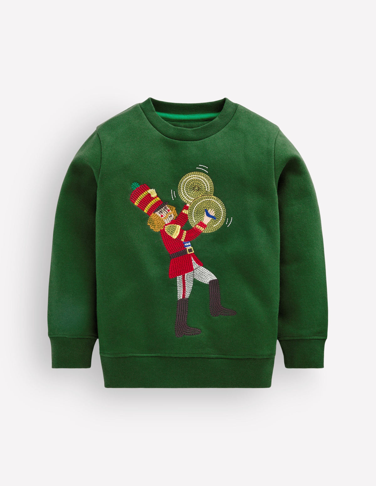 Applique sweatshirt-Green Nutcracker Marching Band-1
