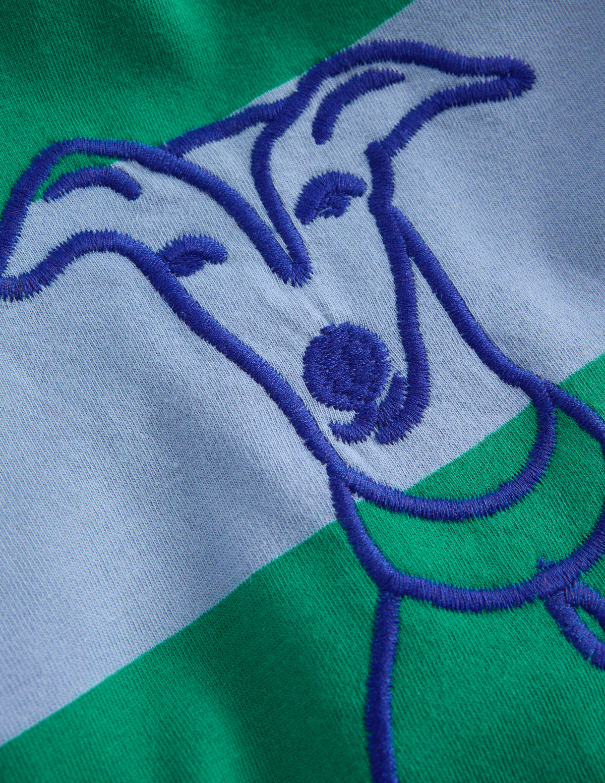 Striped Stitch Detail T-Shirt-Dog - Image 3