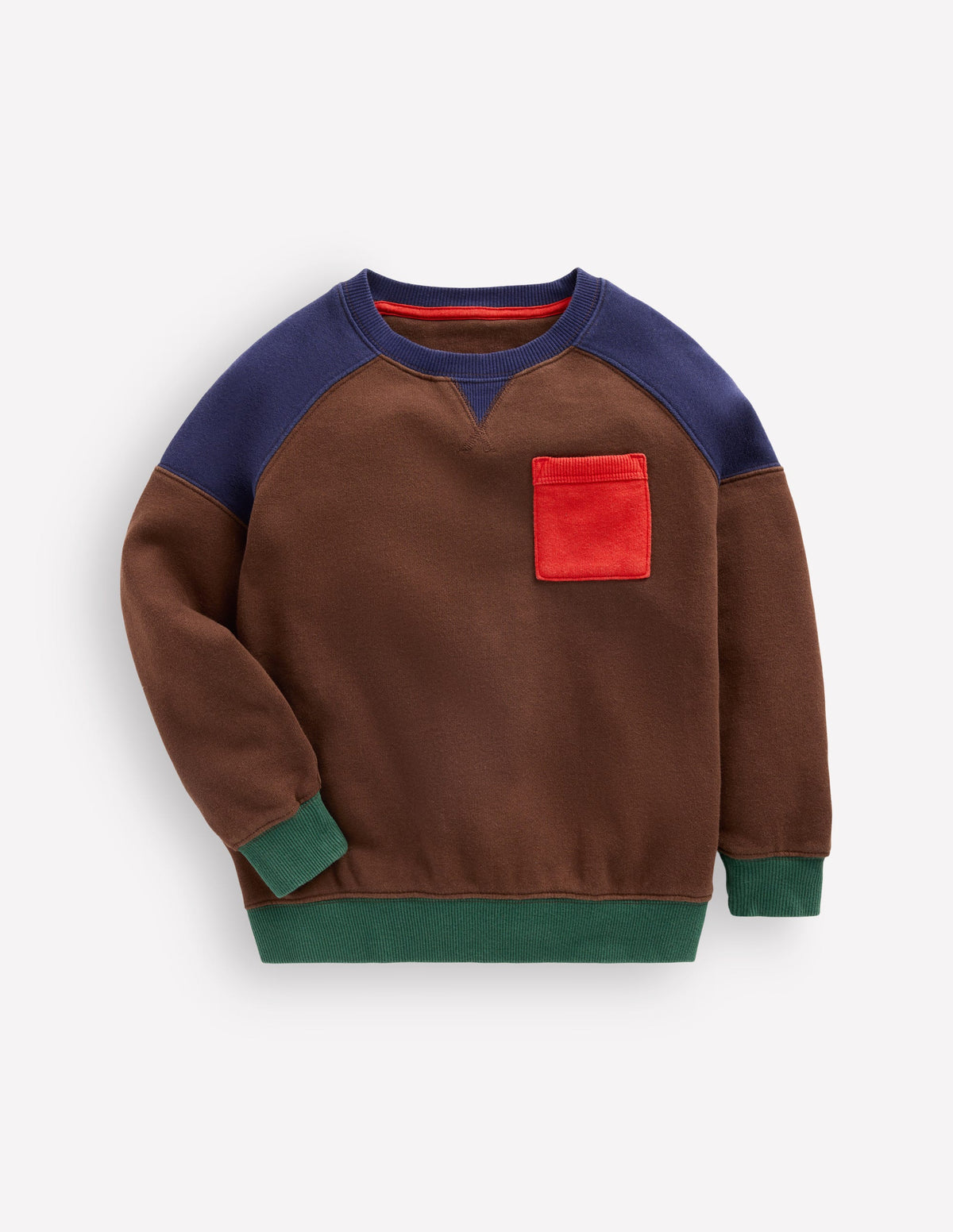 Colourblock Raglan-Raw Umber Colourblock - Image 1