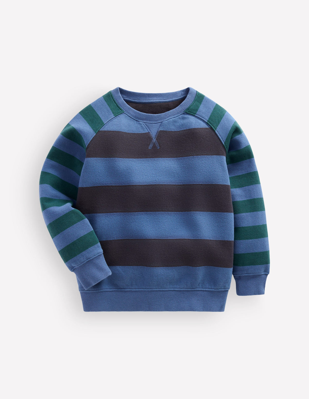 Colourblock Raglan-Blue Stripe-2