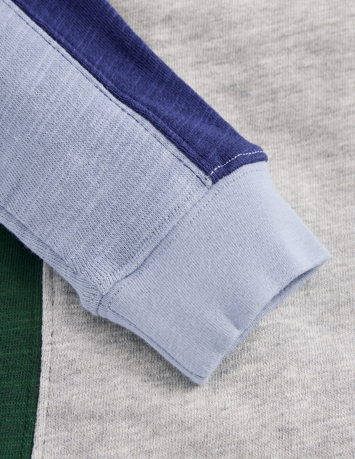Colourblock Mid-weight T-Shirt-Grey Marl Colourblock-3