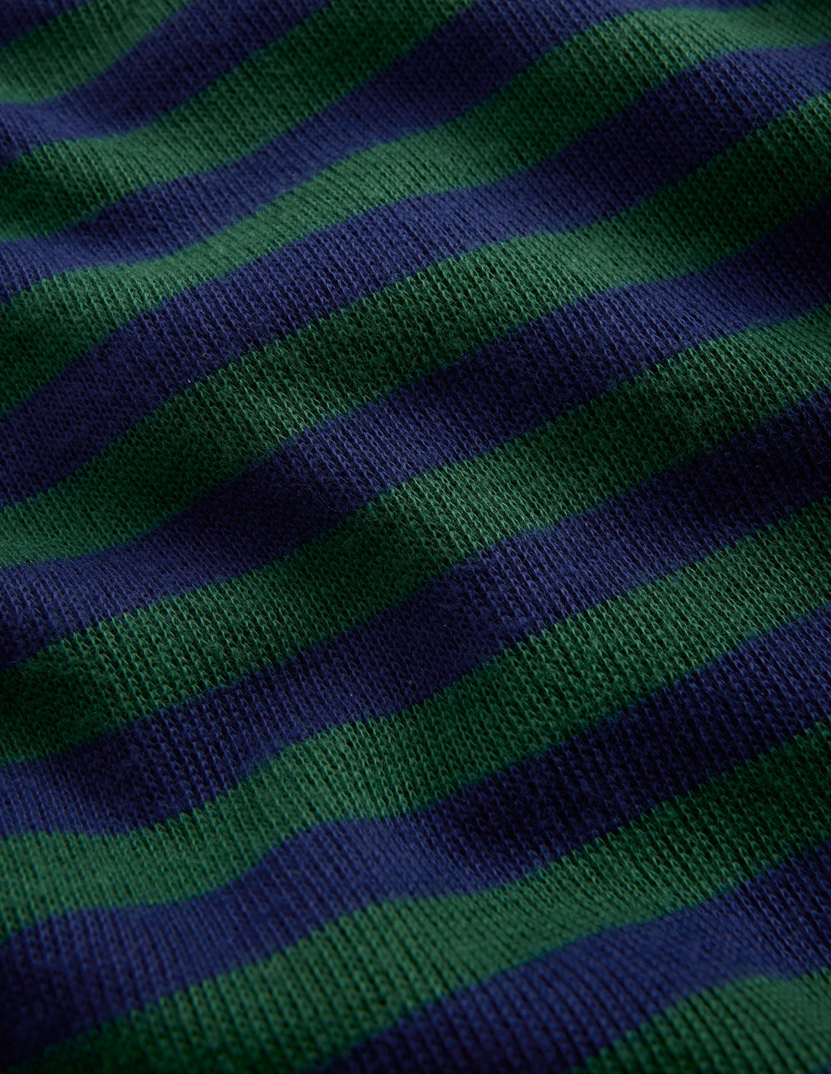 Cosy Textured Stripe T-shirt-Forest Green / College Navy-3