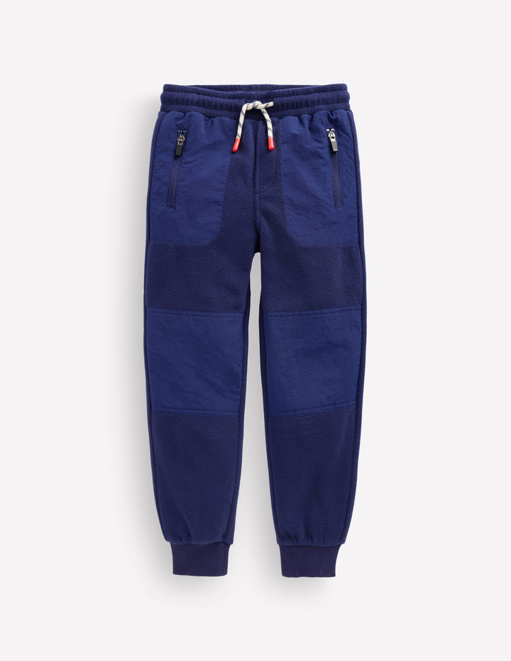 Warrior Knee Fleece Joggers-Denim Blue