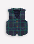Check Waistcoat-Navy Check