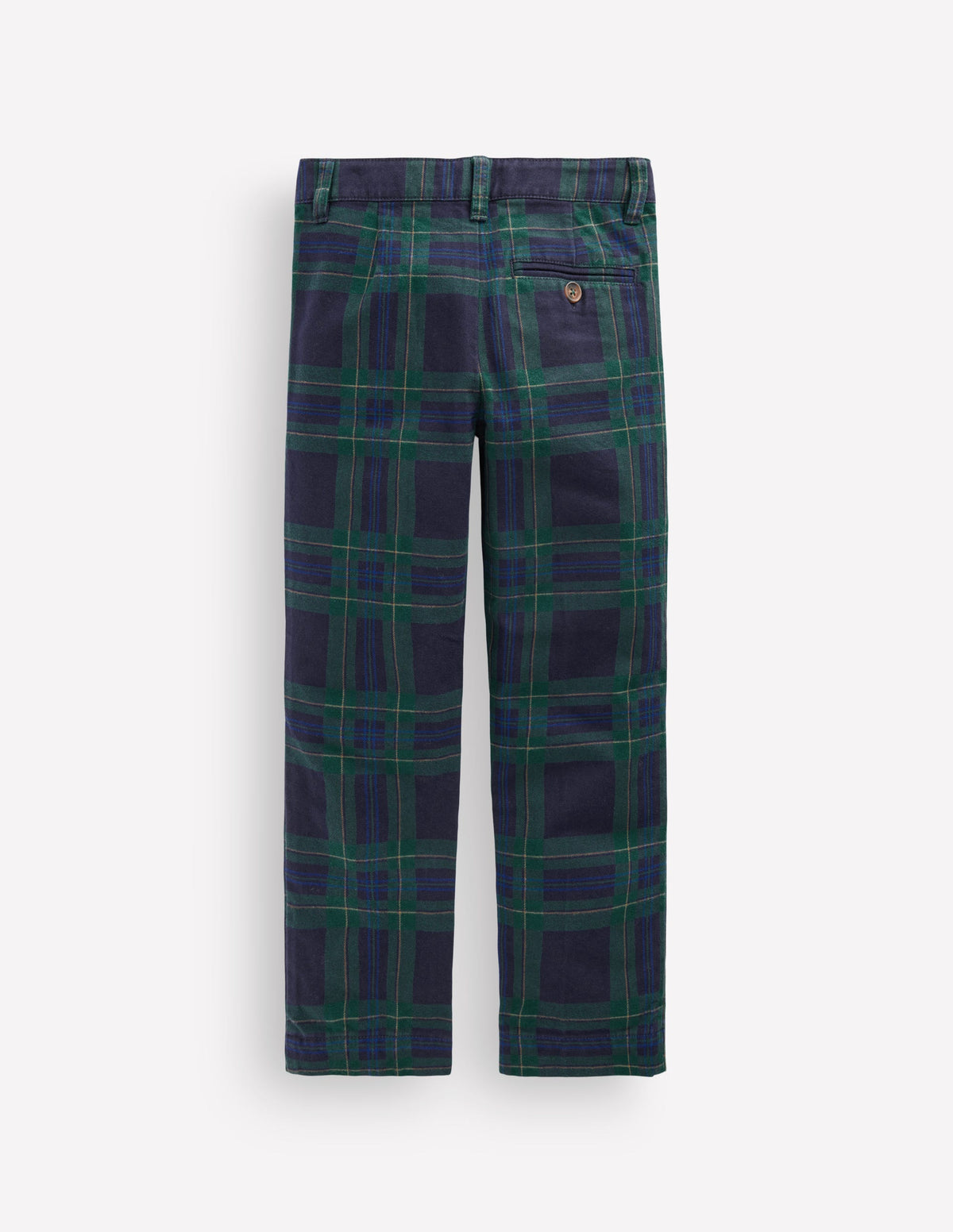 Check Smart Trousers-Navy, Green and Blue-2