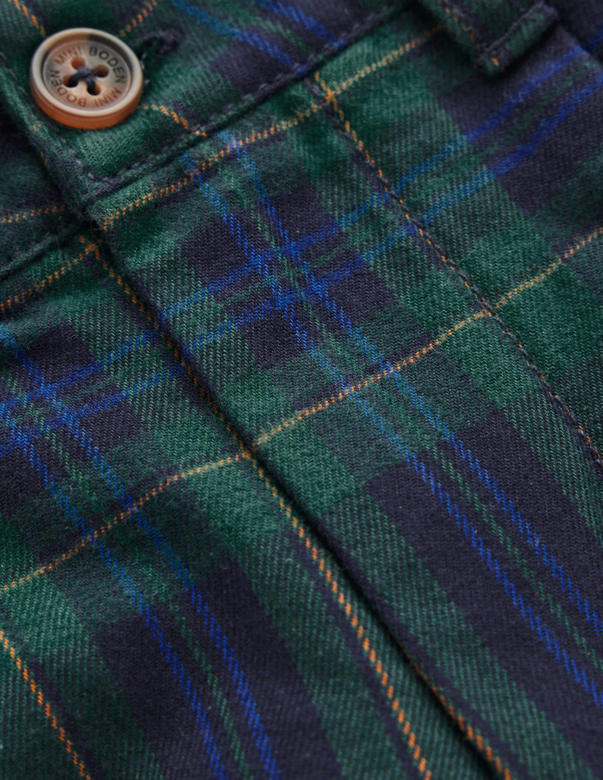 Check Smart Trousers-Navy, Green and Blue-3
