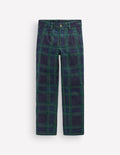 Check Smart Trousers-Navy, Green and Blue