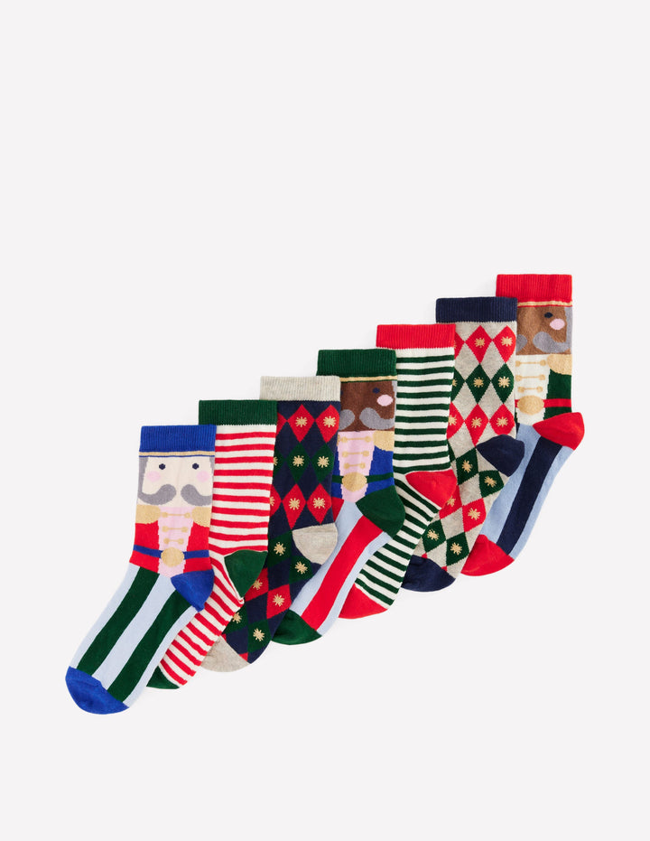 7-pack Socks-Nutcrackers