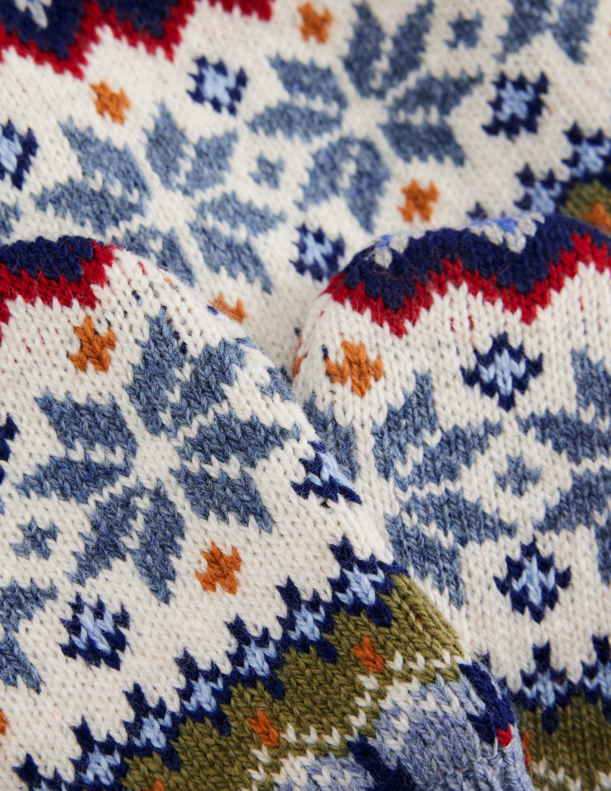 Baby Fair Isle Knitted Set-Blue Marl Snowflake-2
