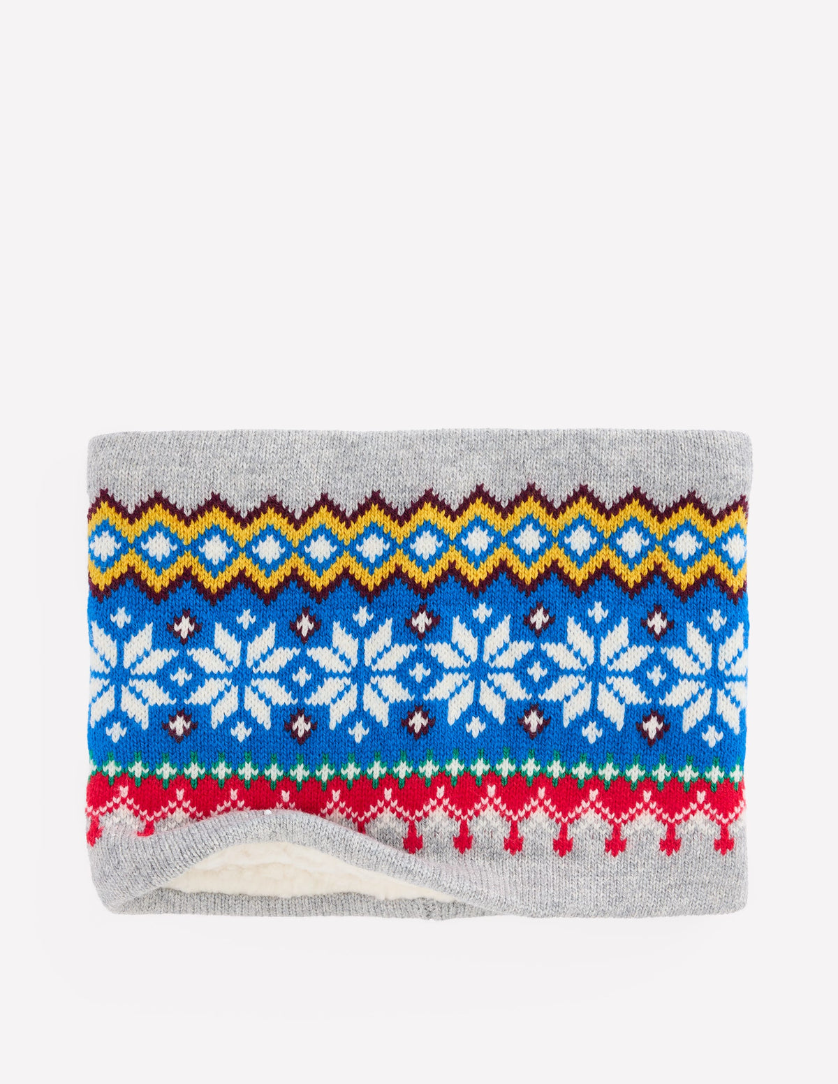 Fair Isle Snood-Grey Marl-3