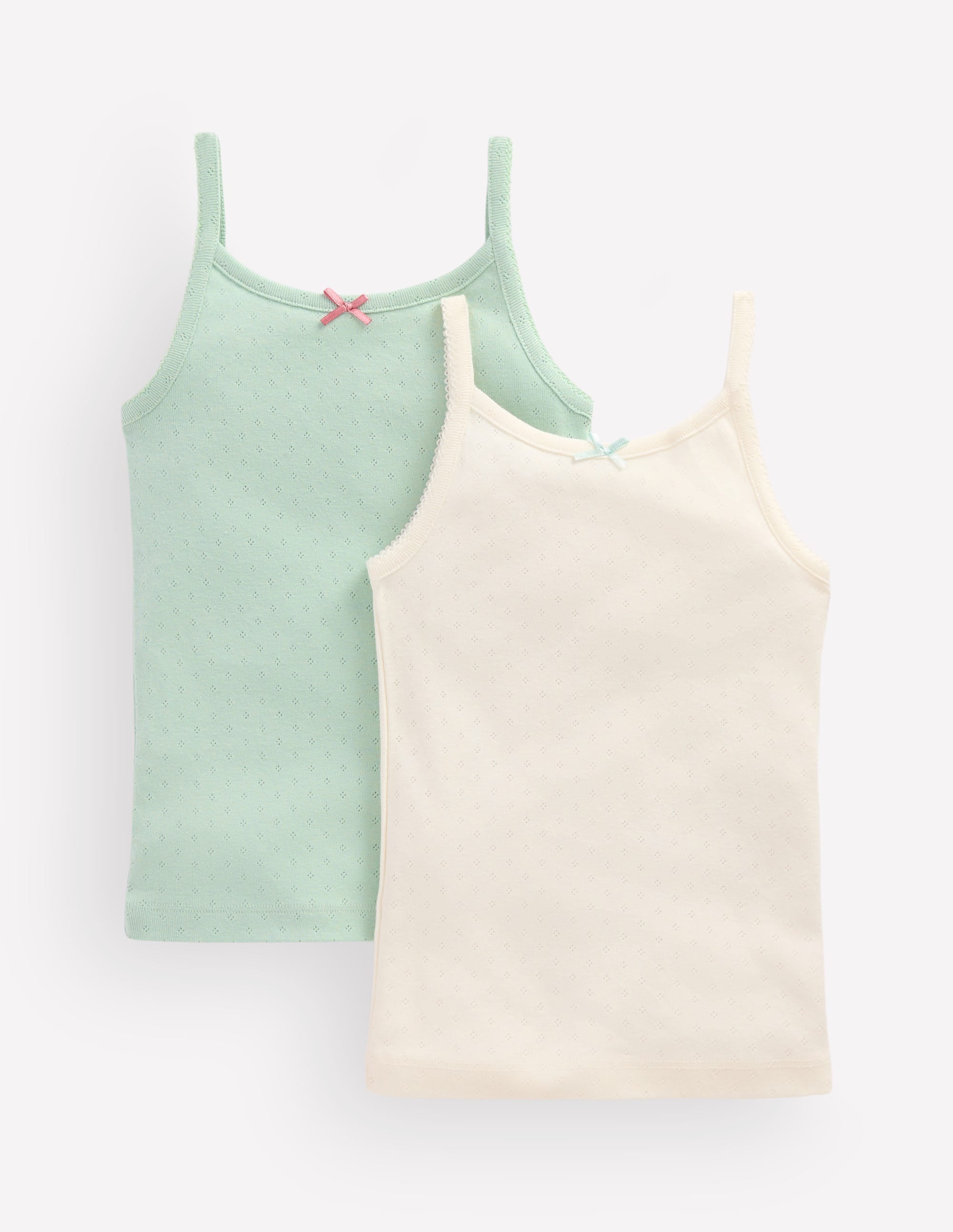 2 pack Pointelle Vests-Harbor Grey - Image 1