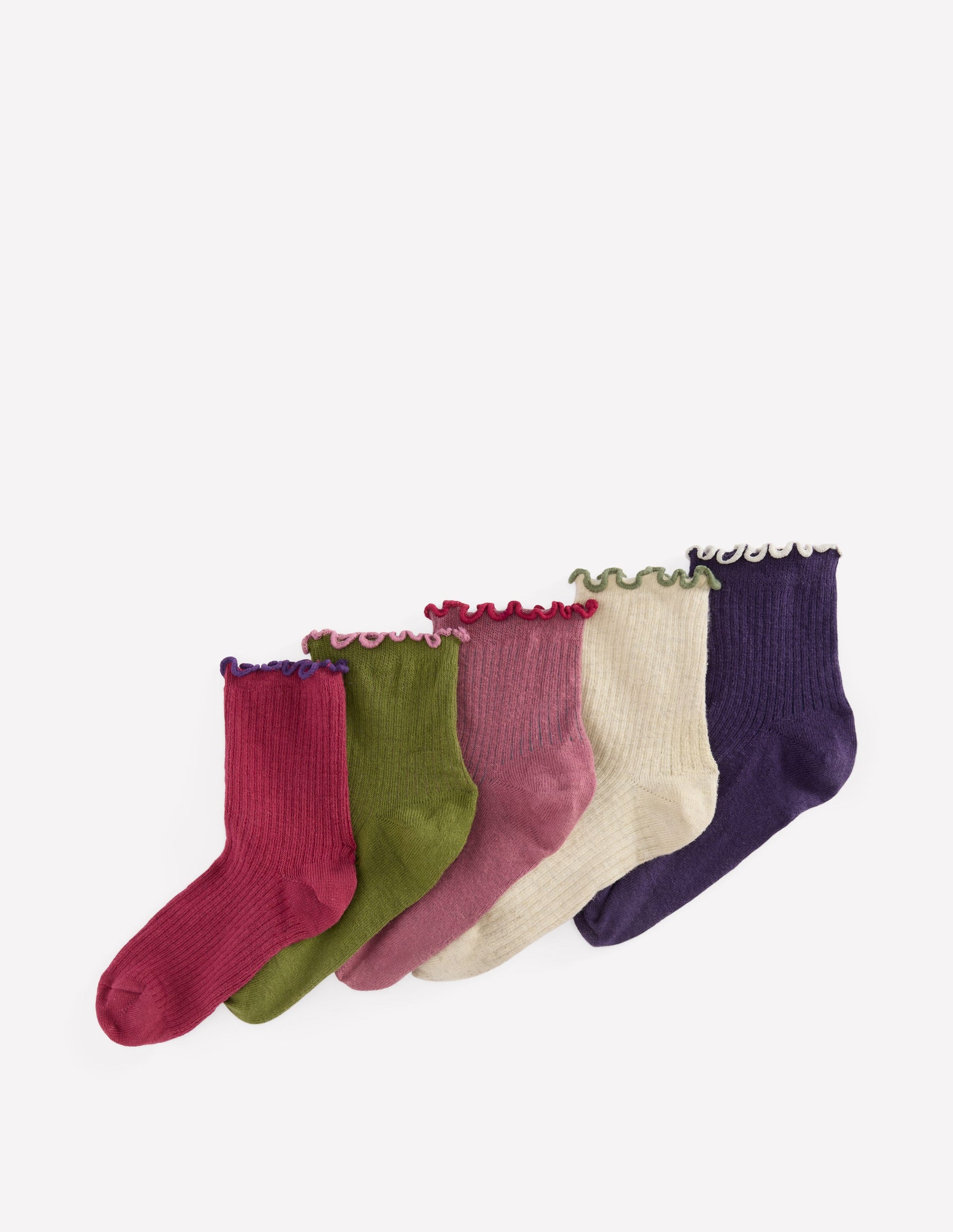 5-Pack Frill Socks-Multi-1