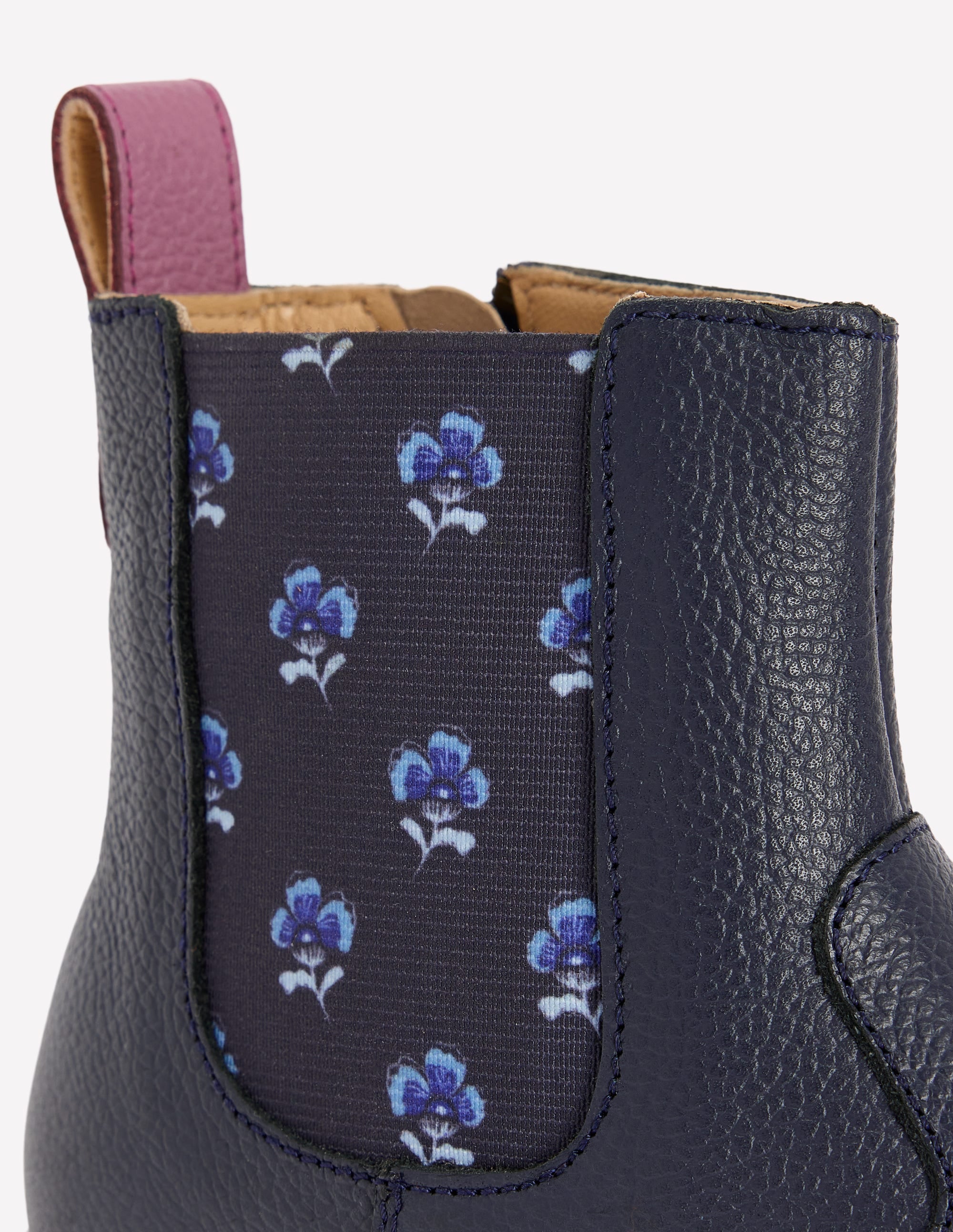 Chelsea Boots (Girls)-Navy Floral - Image 3