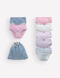7 Pack Pants-Purple Butterflies