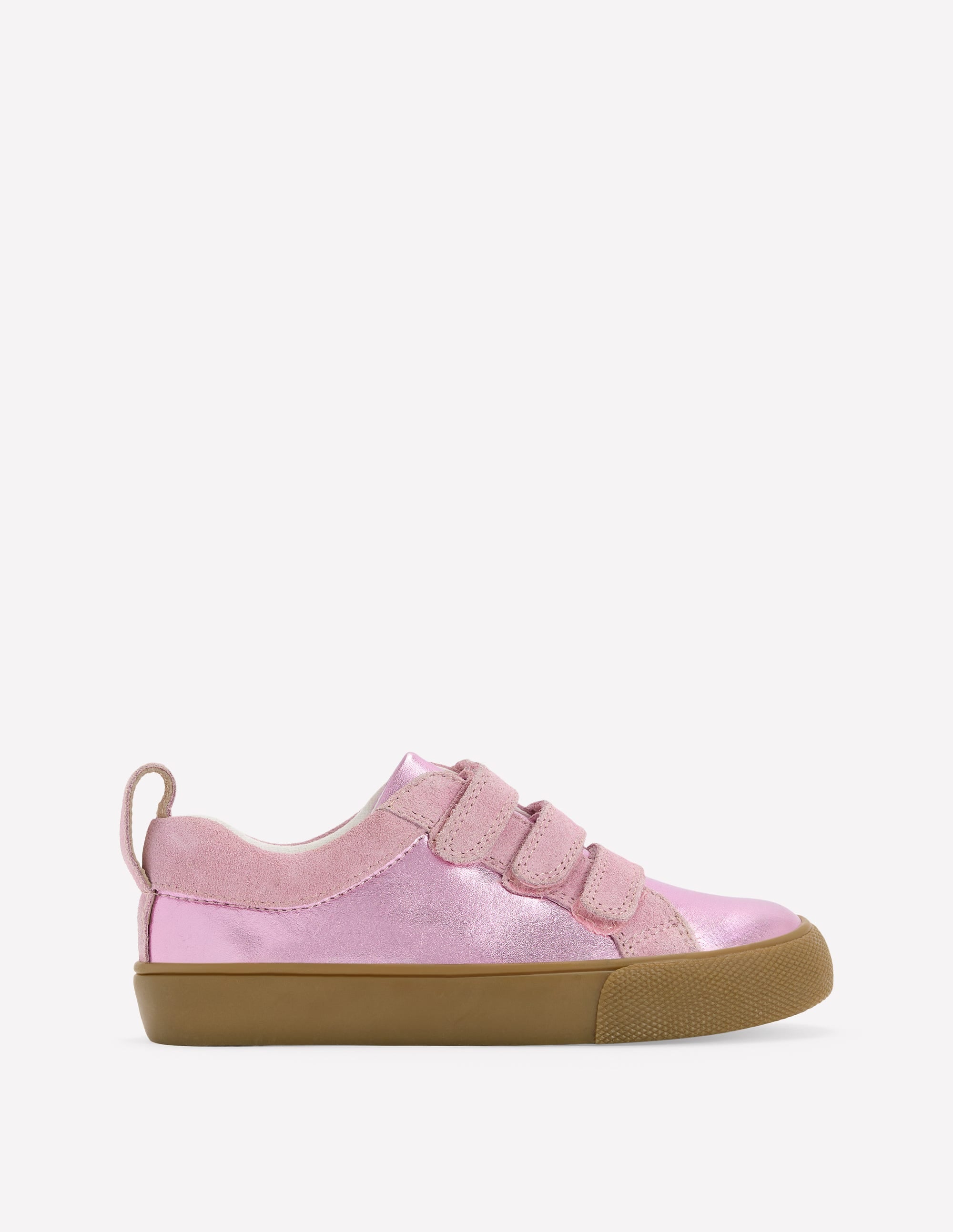 Velcro Low top-Pink Metallic - Image 1