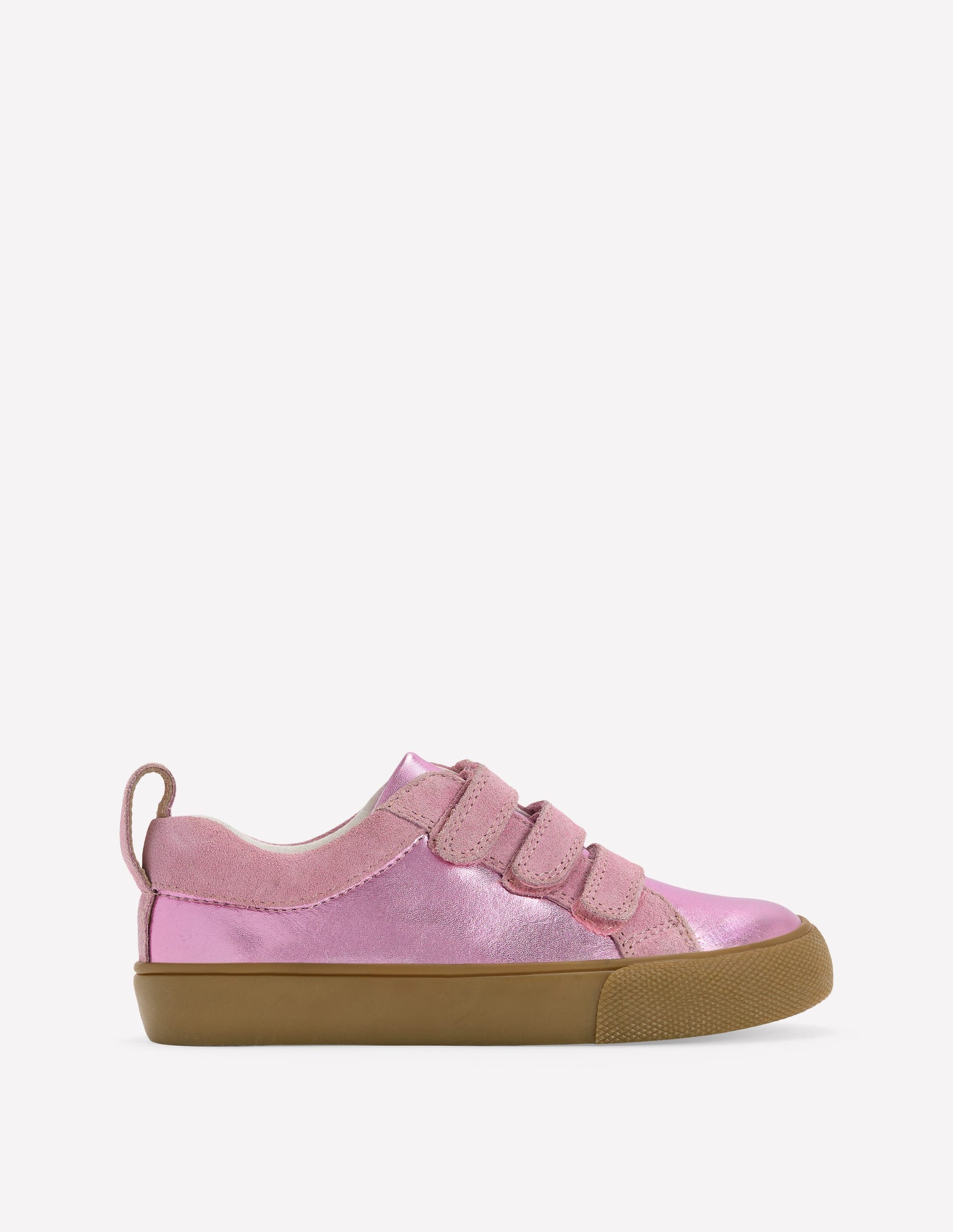 Velcro Low Tops-Pink Metallic-1