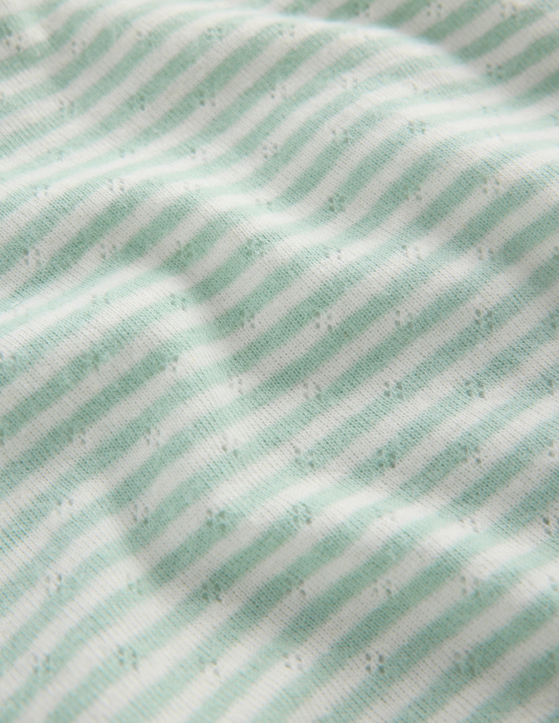 Long Sleeve Pointelle Top-Misty Blue Stripe-3