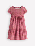 Ariel Twirly Jersey Dress-Pink Floral