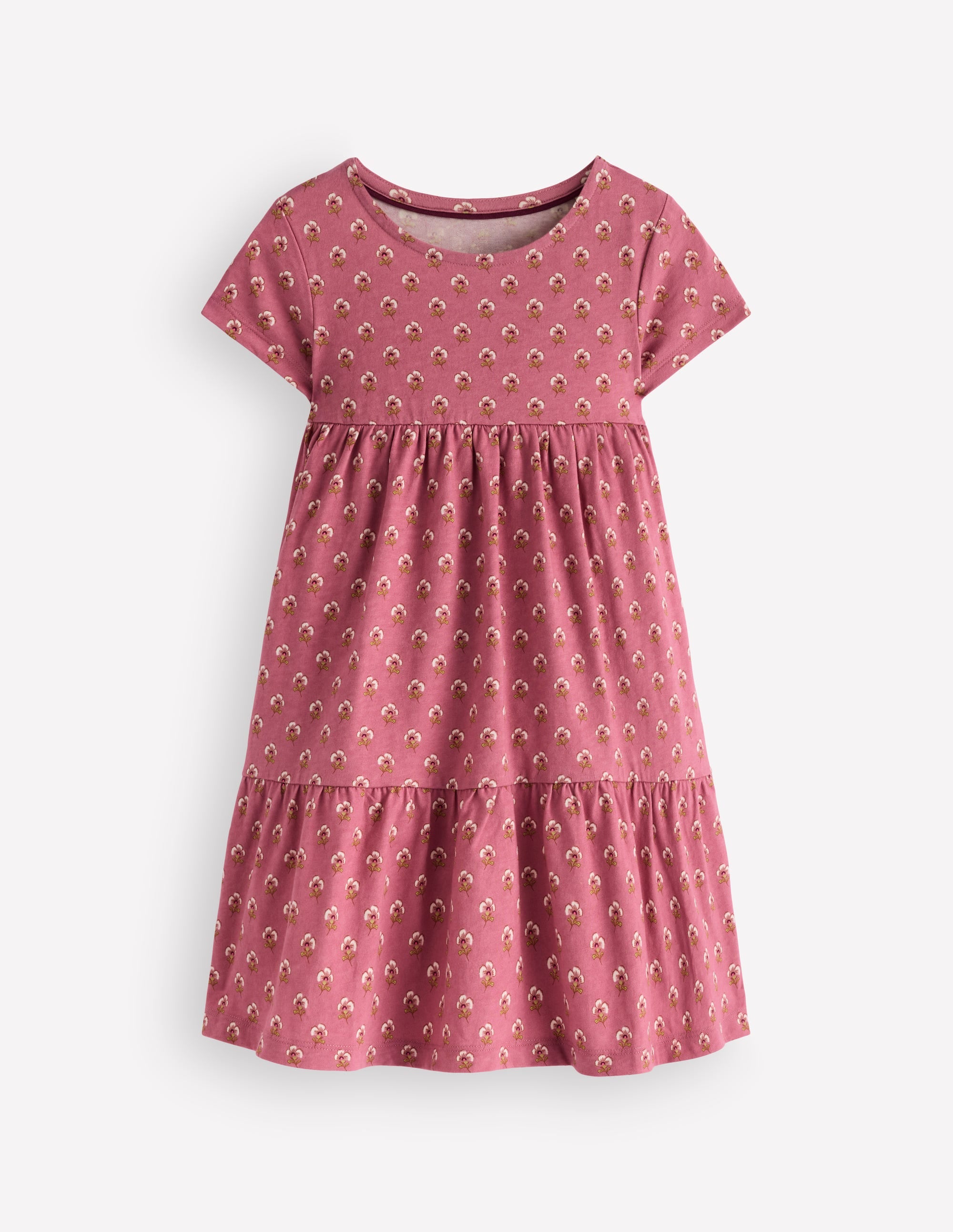 Ariel Twirly Jersey Dress-Pink Floral - Image 1