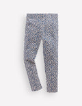 Fun Leggings-Calico White/ Blue Leopard