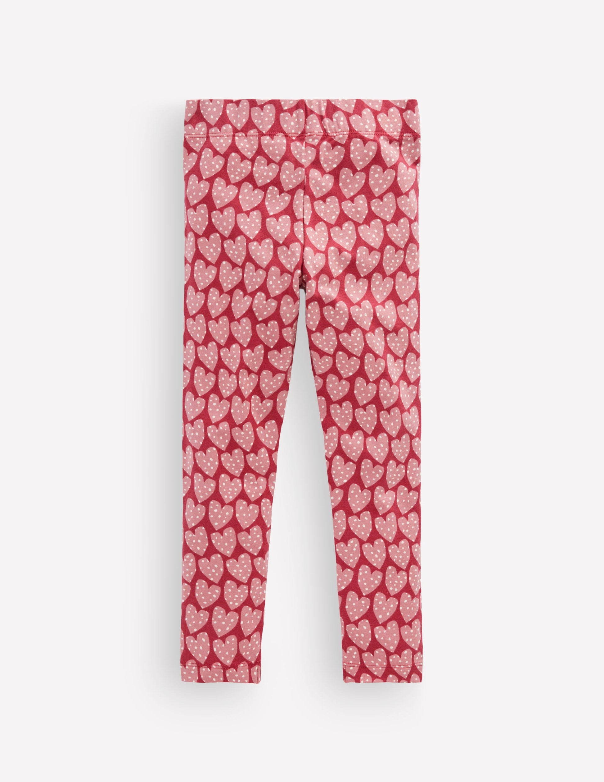 Fun Leggings-Red Earth Spotty Hearts-2