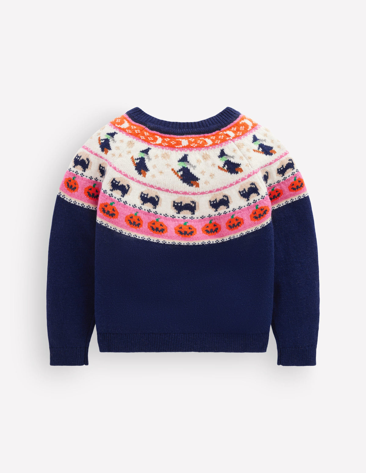 Edie Fair Isle Cardigan-College Navy Halloween-5