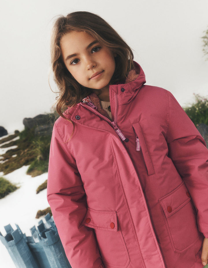 4-in-1 Waterproof Coat-Pink Heather