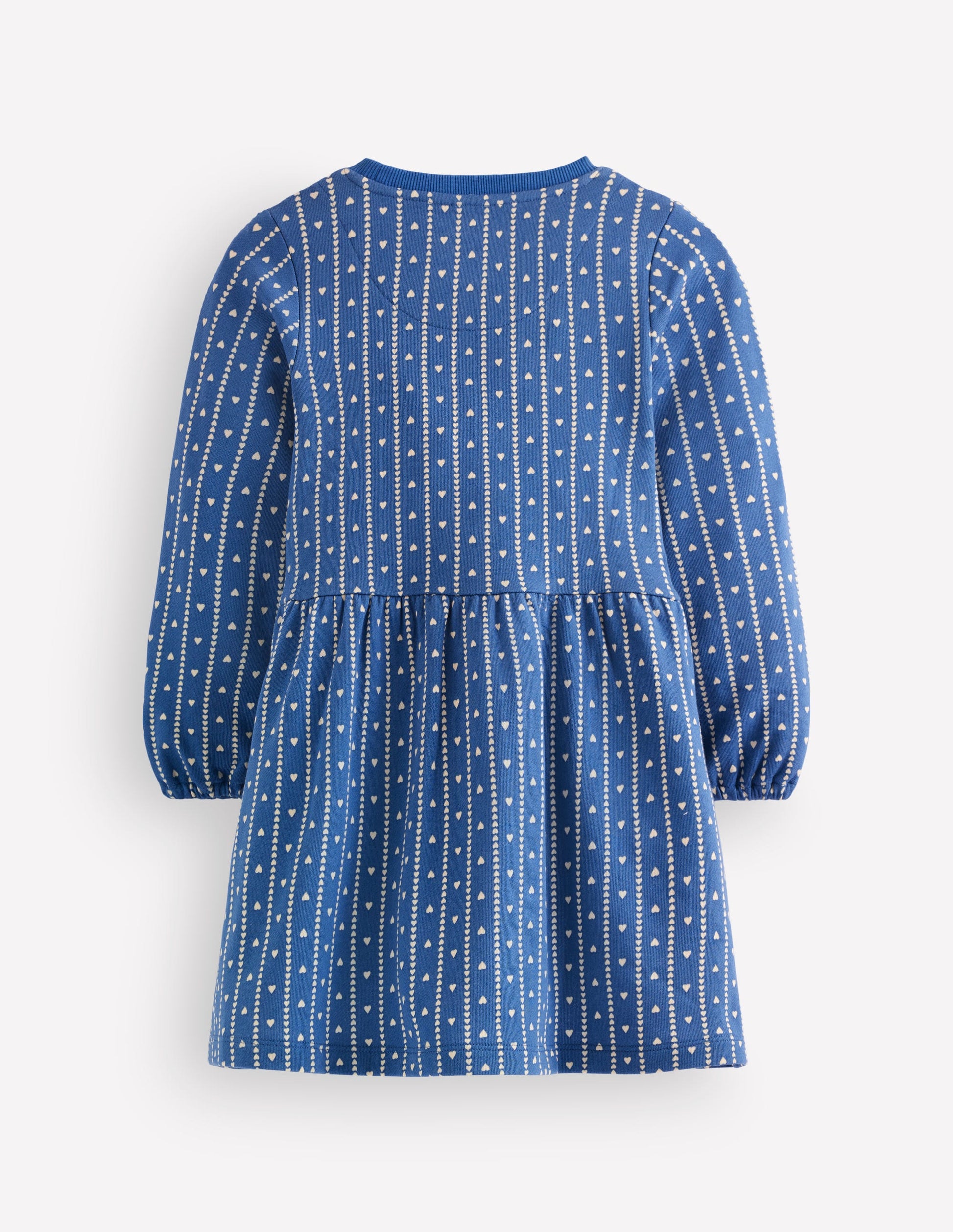 Minna Sweatshirt Dress-Blue Heart Stripe-2