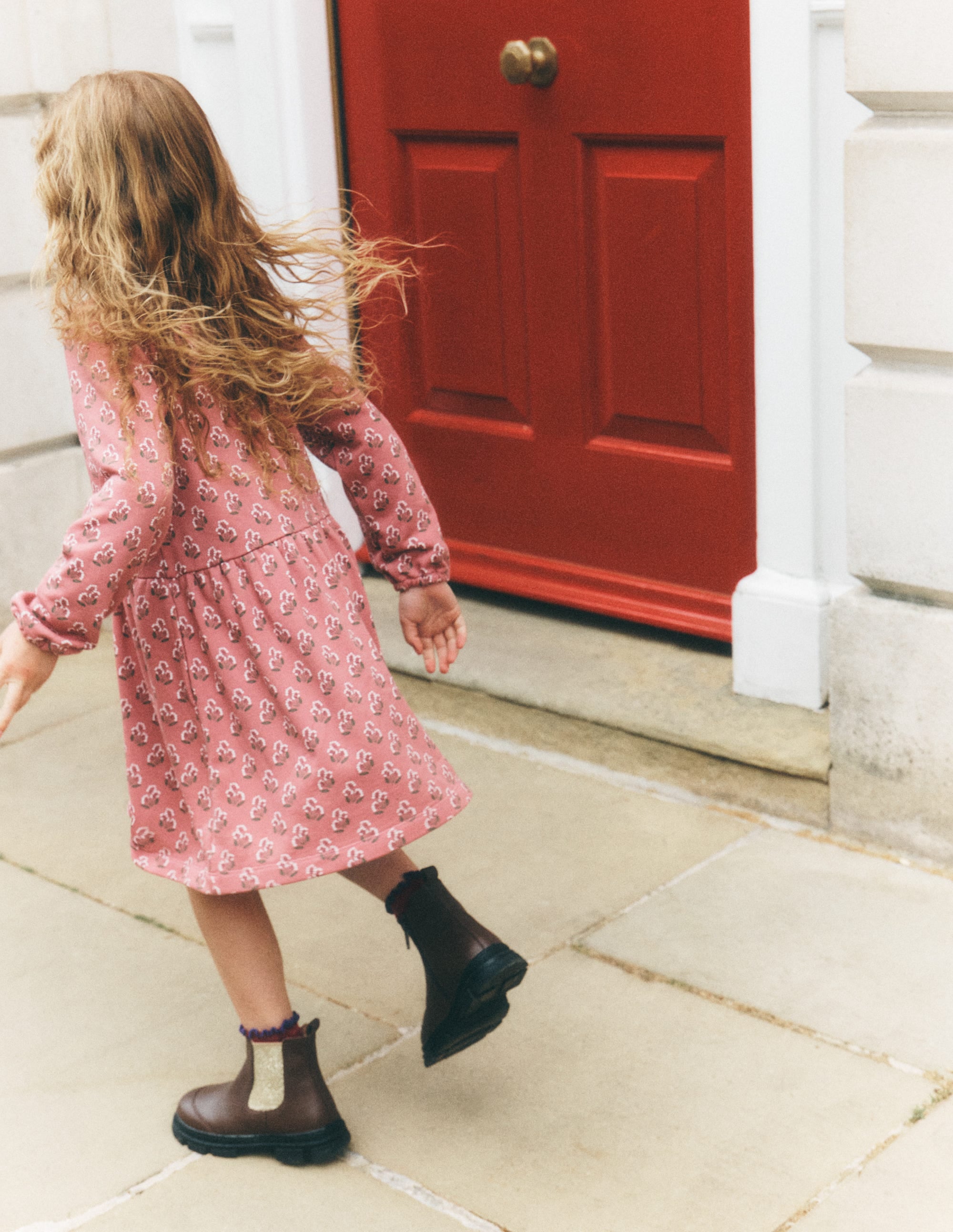 Minna Sweatshirt Dress-Pink Floral - Image 1
