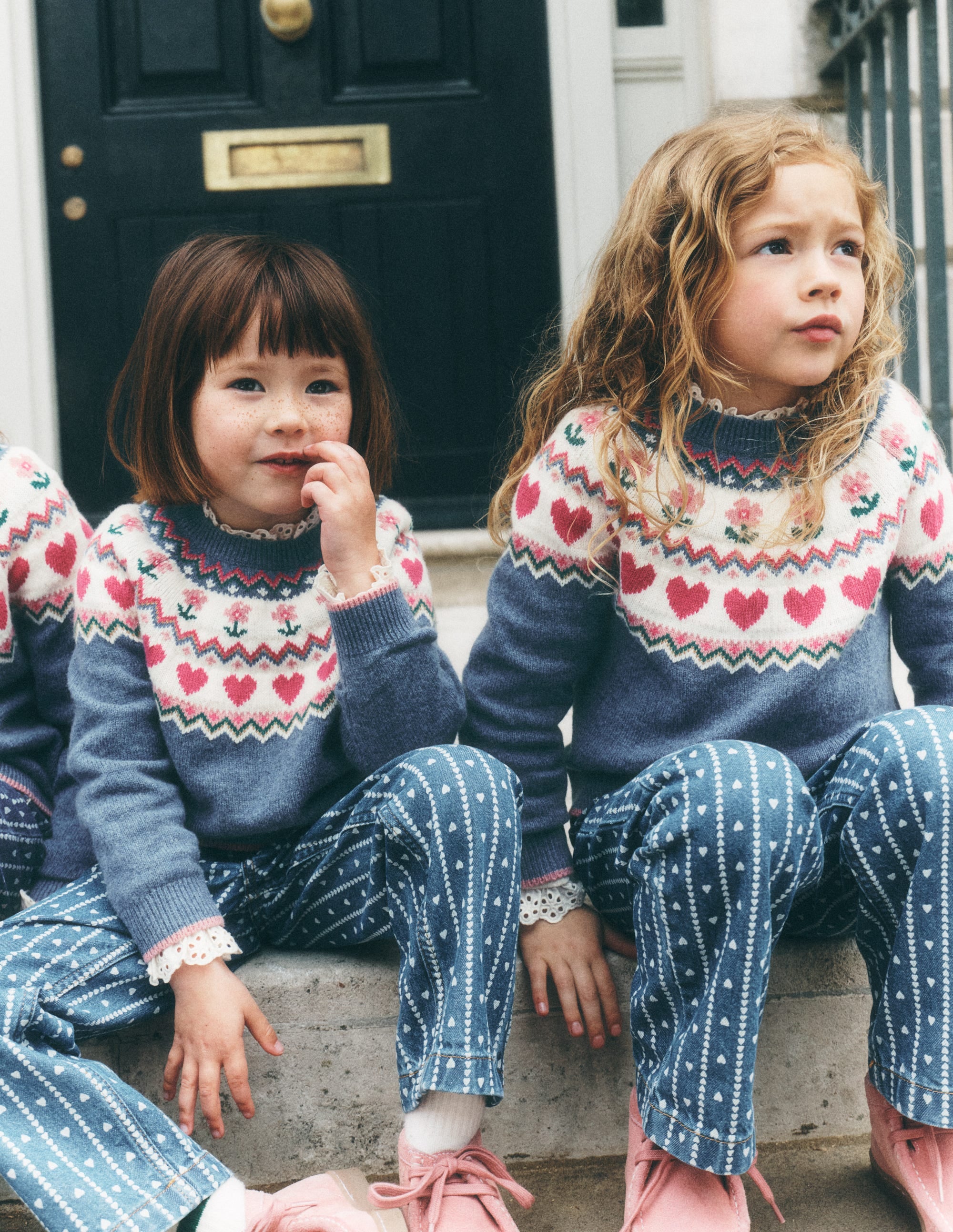 Eleanor Fair Isle Jumper-Bluejay Marl - Image 1