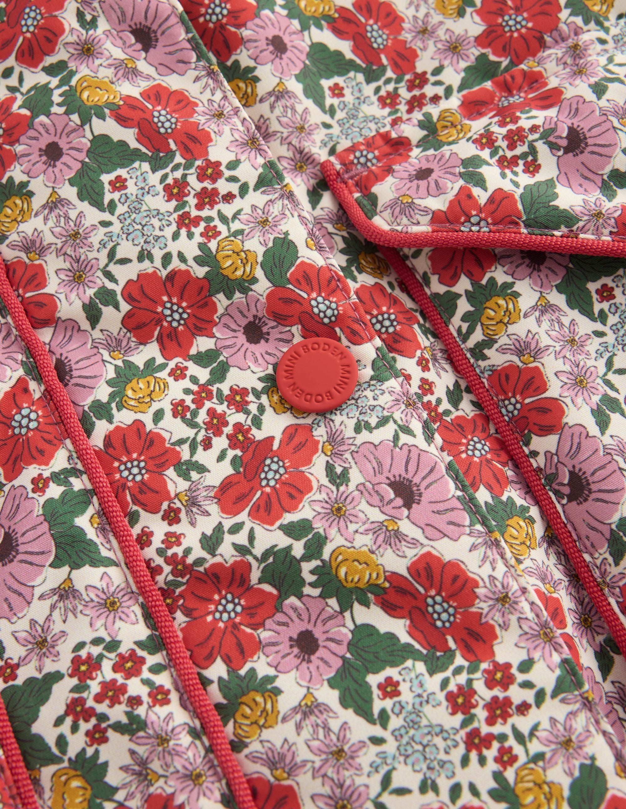 Sherpa Lined Anorak-Soft Cream Garden Flowerbed - Image 7