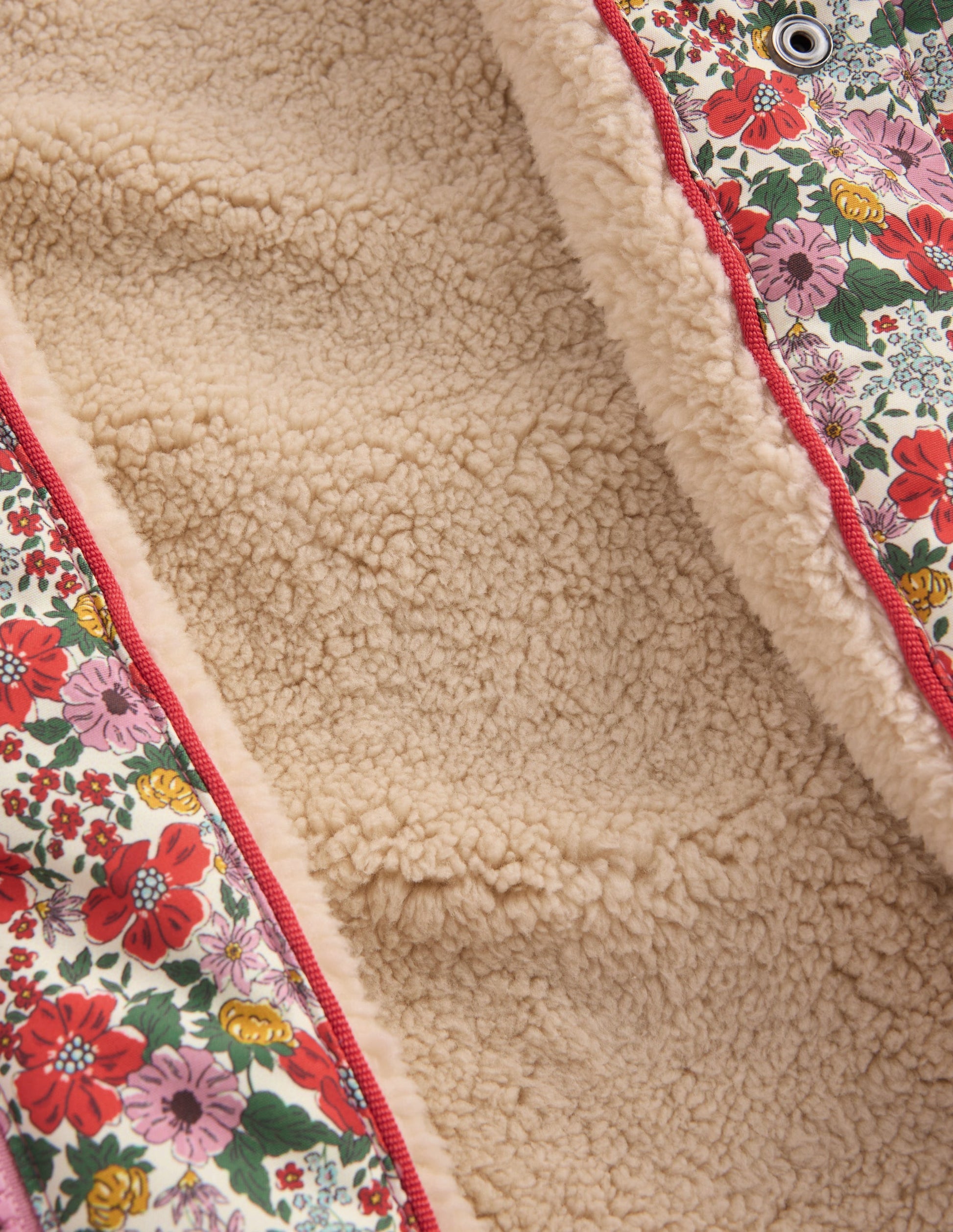 Sherpa Lined Anorak-Soft Cream Garden Flowerbed-9