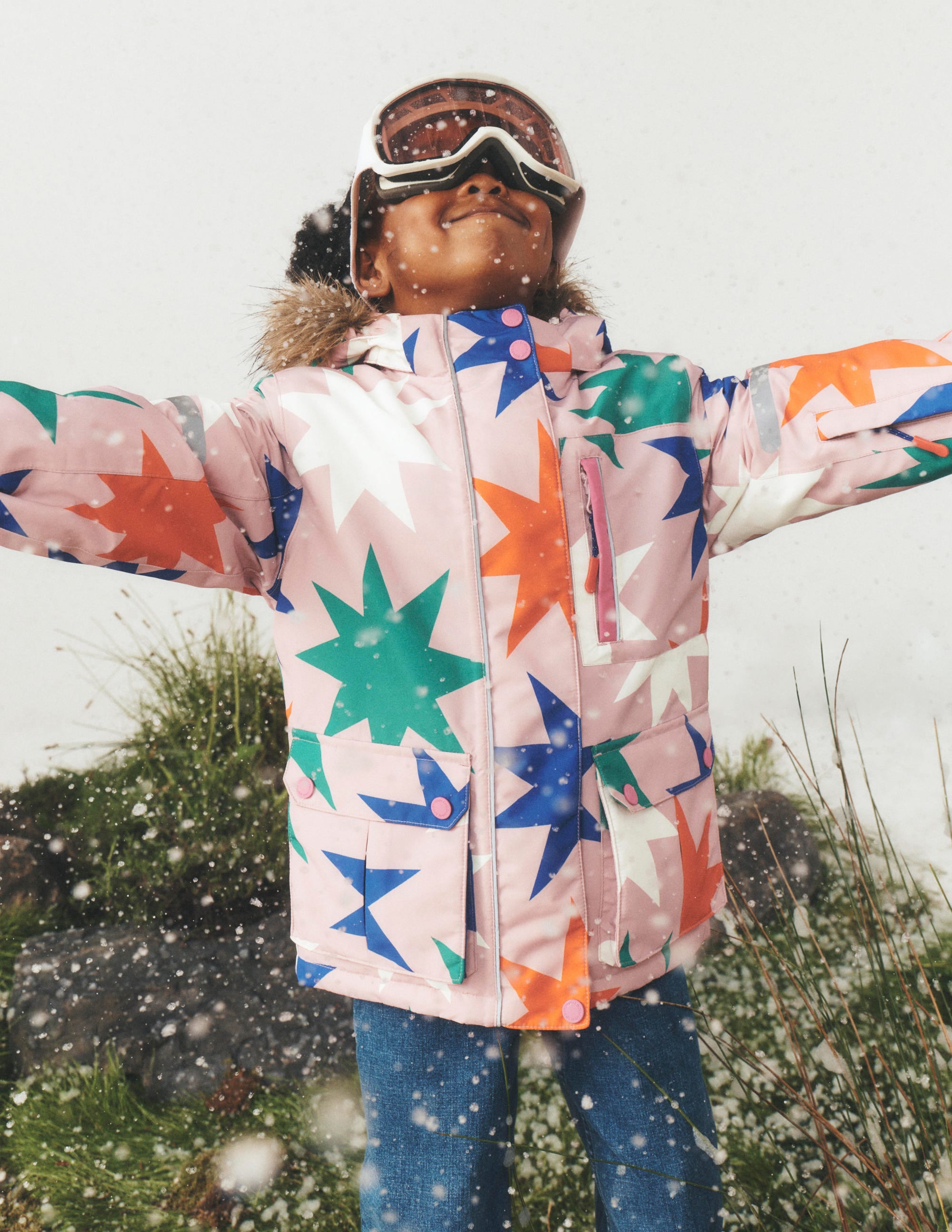 All-Weather Waterproof Coat-Multi Colour Star - Image 1